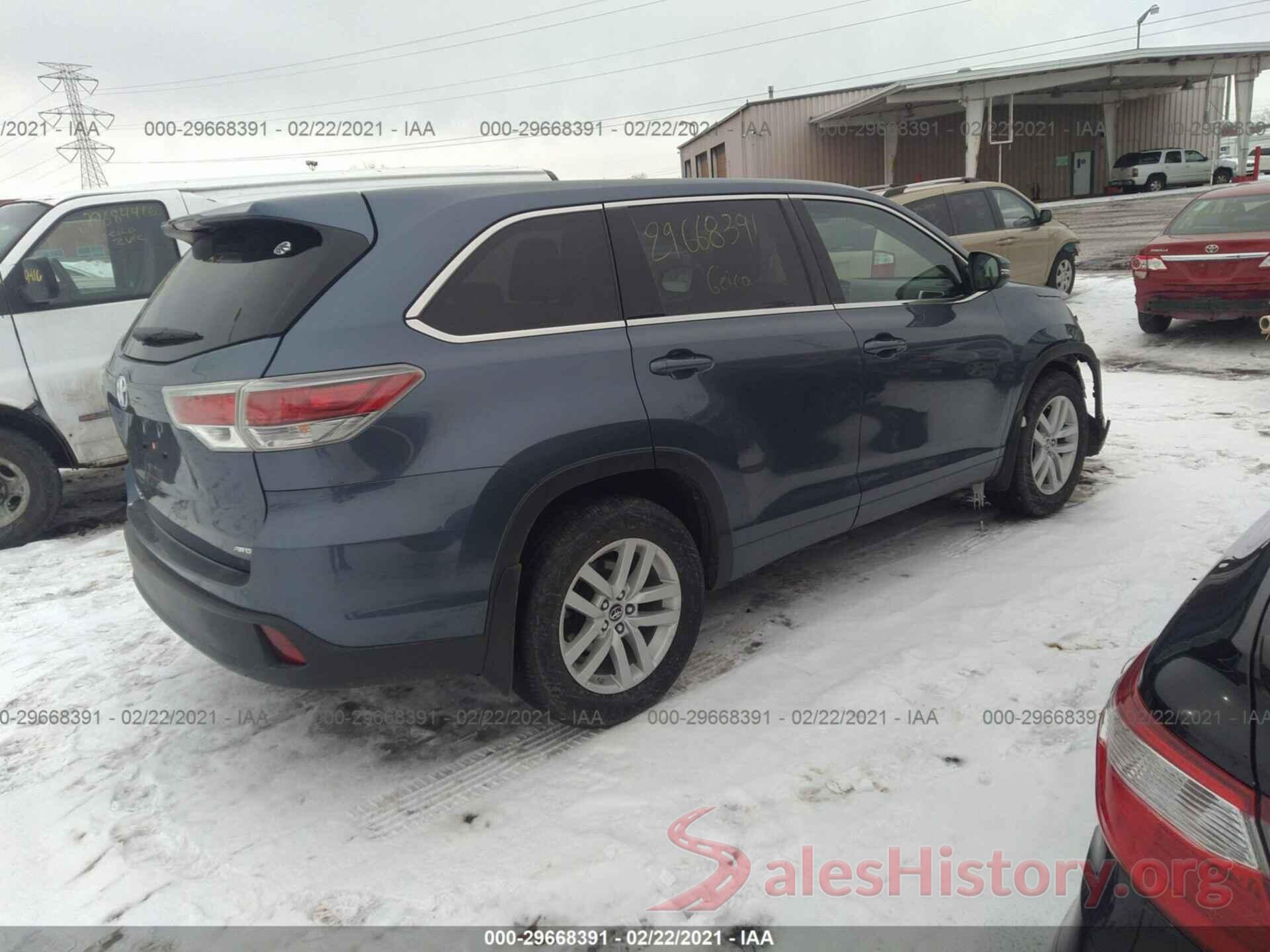 5TDBKRFHXGS318901 2016 TOYOTA HIGHLANDER