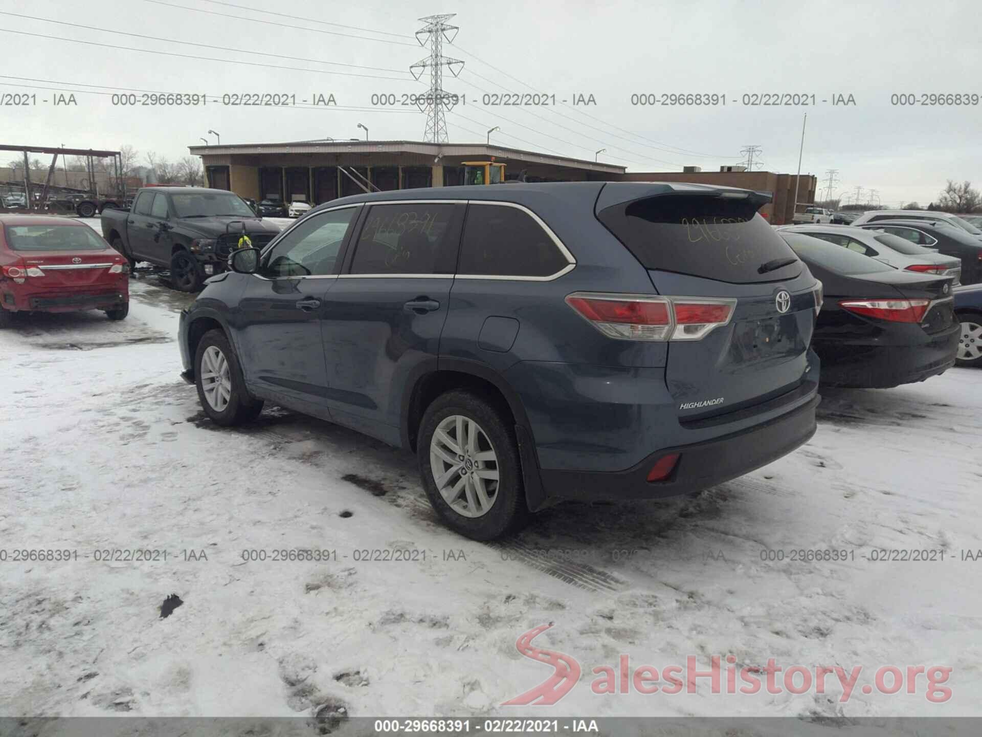 5TDBKRFHXGS318901 2016 TOYOTA HIGHLANDER