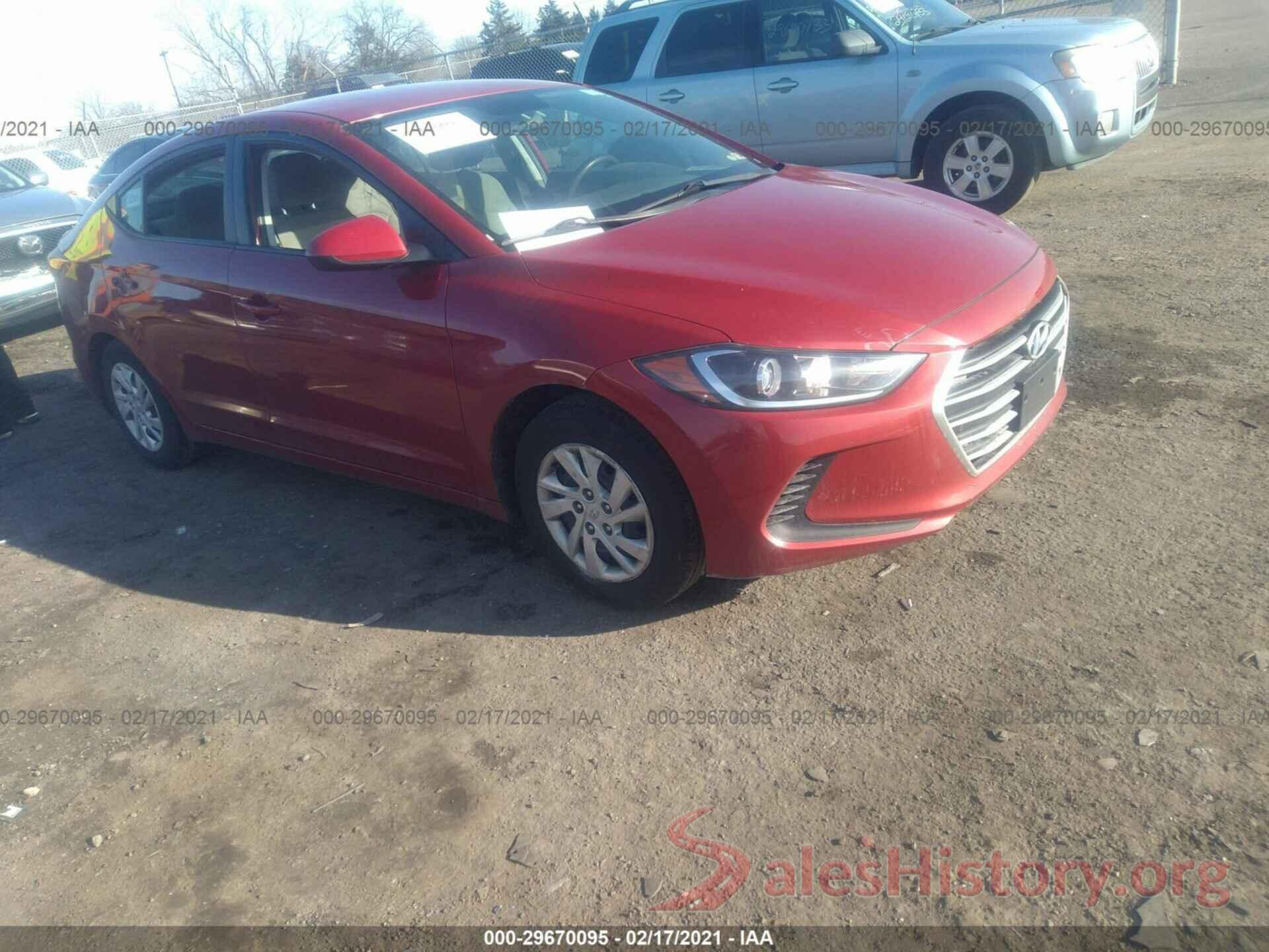 5NPD74LF7HH196117 2017 HYUNDAI ELANTRA