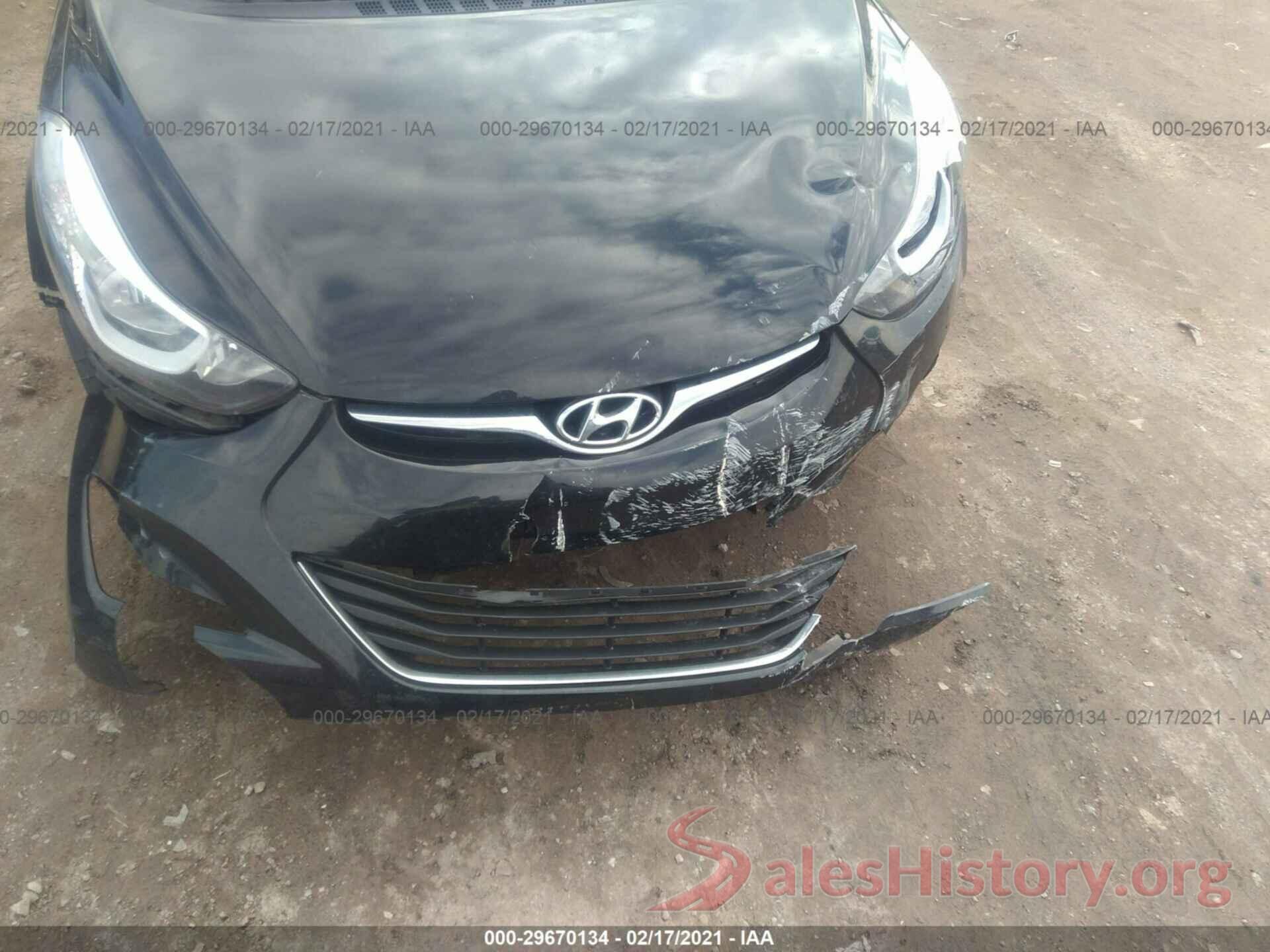 5NPDH4AE1GH786447 2016 HYUNDAI ELANTRA