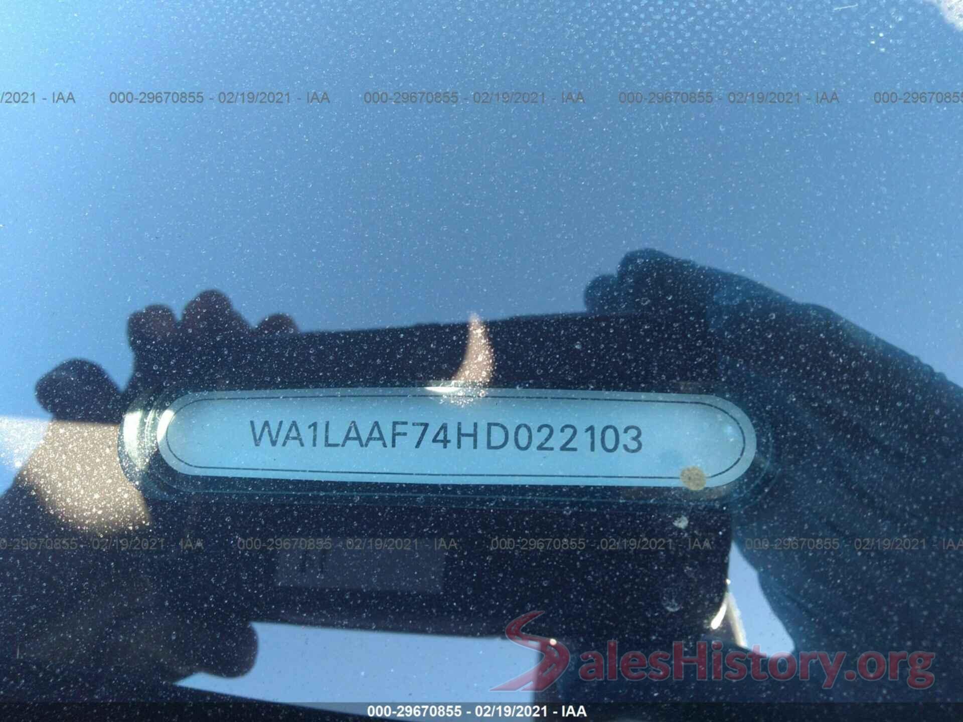 WA1LAAF74HD022103 2017 AUDI Q7