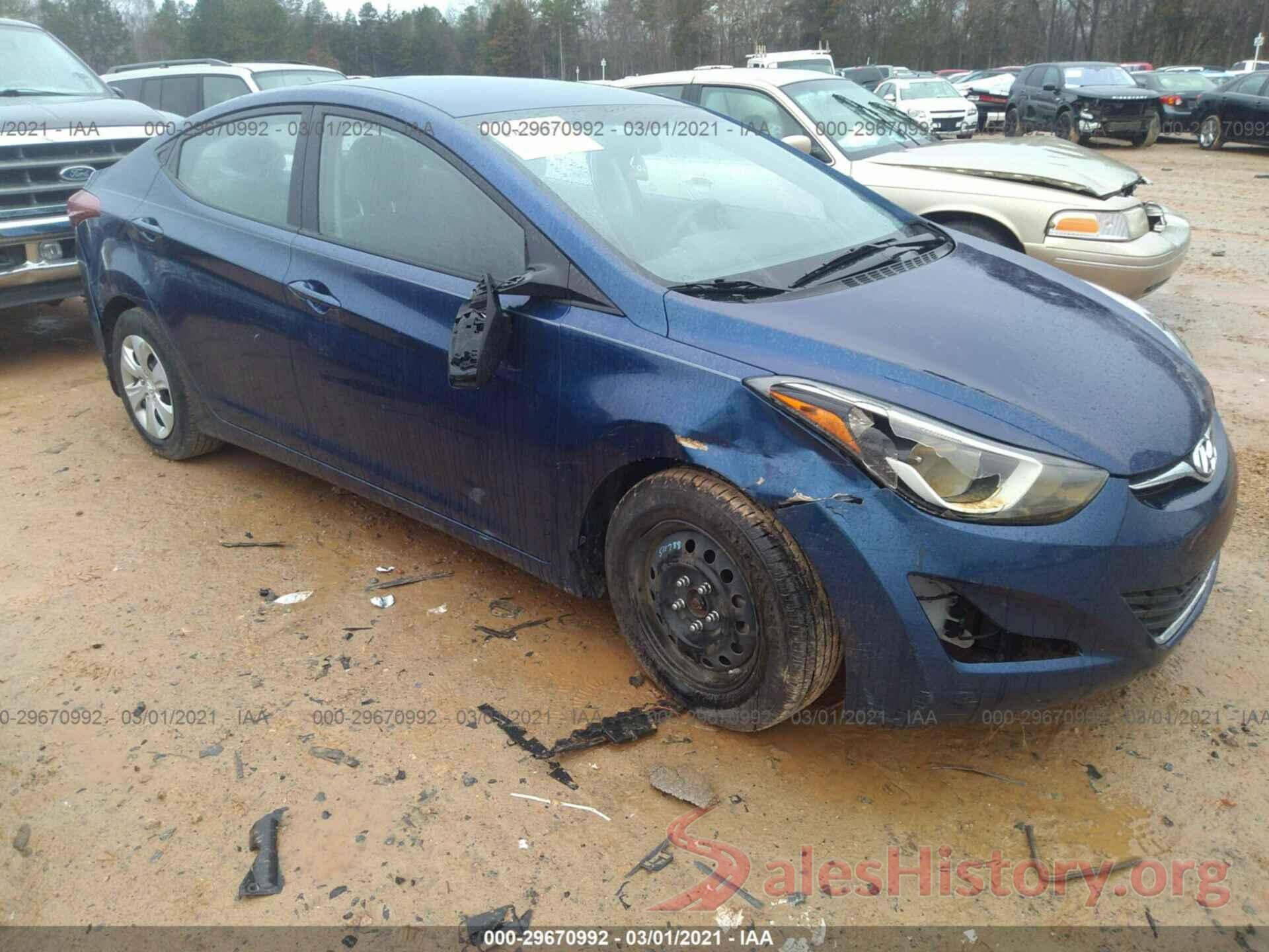 5NPDH4AE2GH732221 2016 HYUNDAI ELANTRA