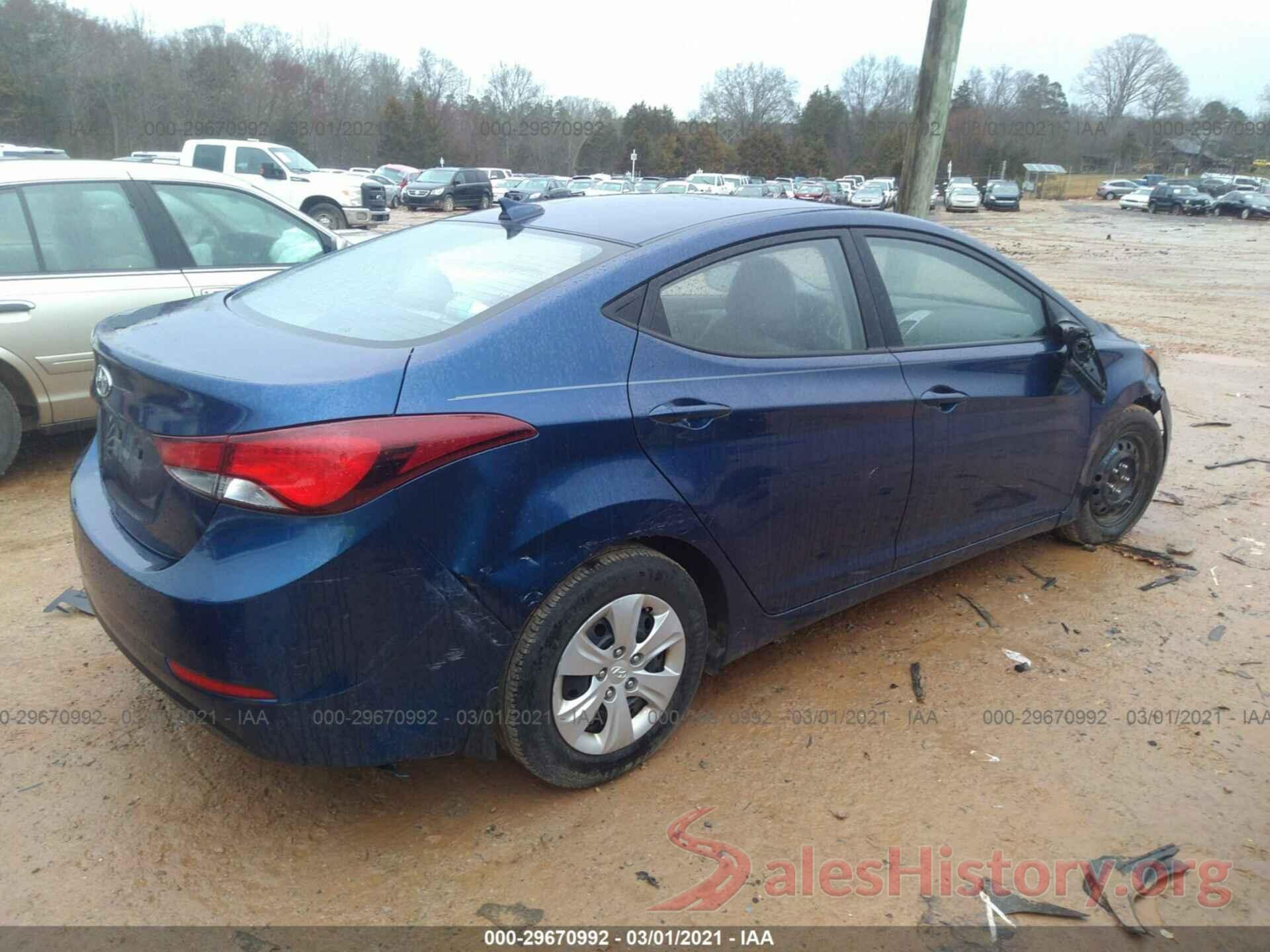 5NPDH4AE2GH732221 2016 HYUNDAI ELANTRA