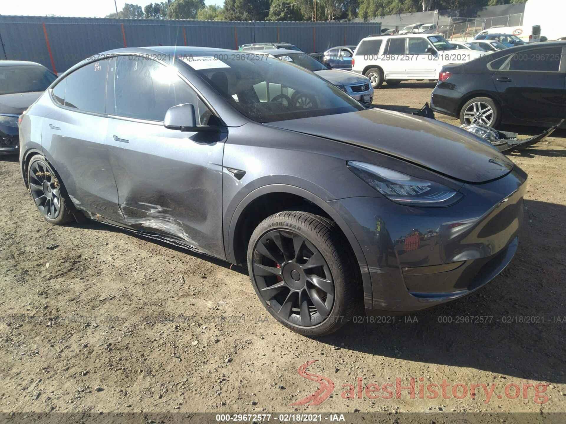 5YJYGDEFXLF000614 2020 TESLA MODEL Y