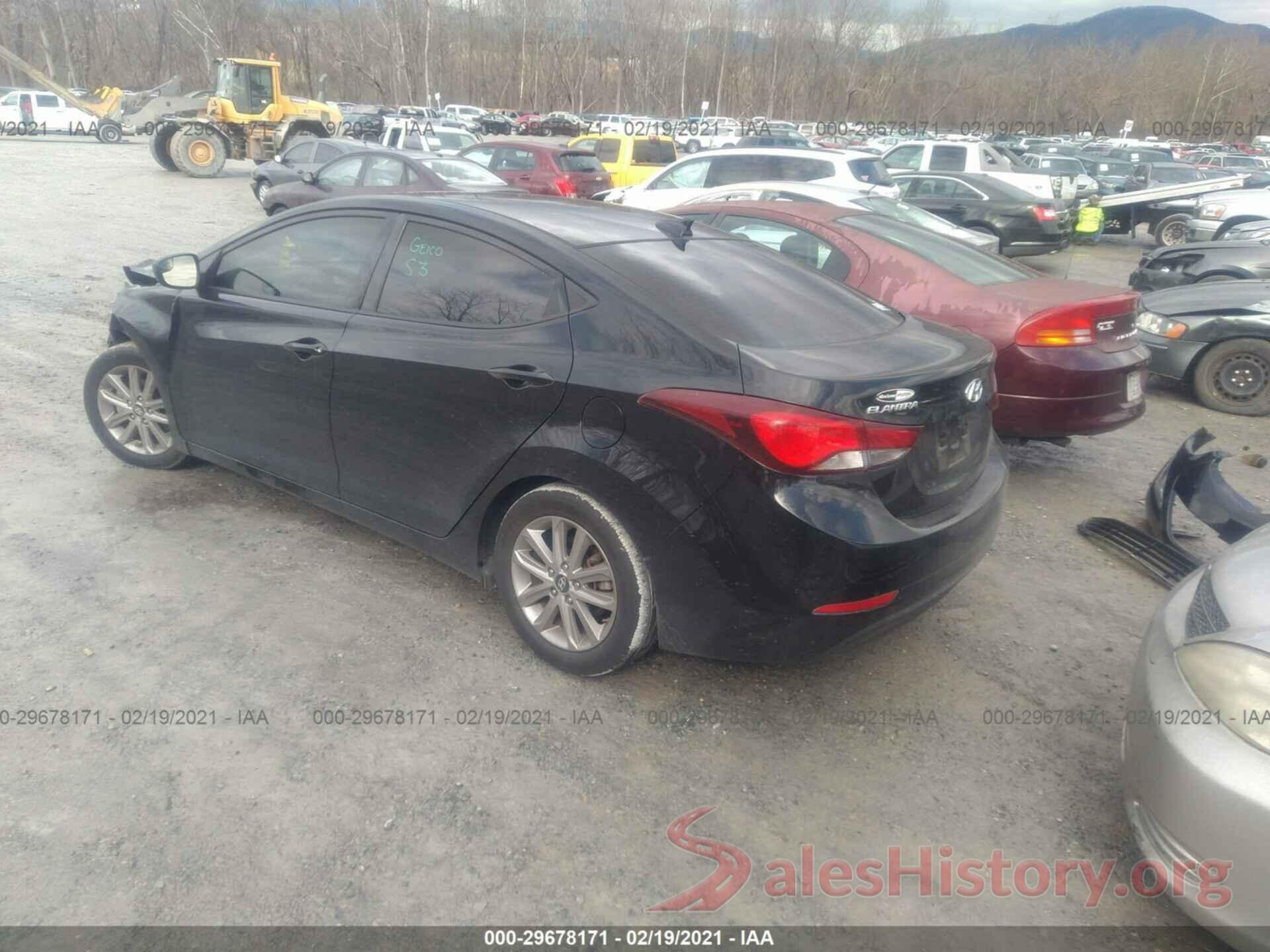 5NPDH4AE0GH771051 2016 HYUNDAI ELANTRA