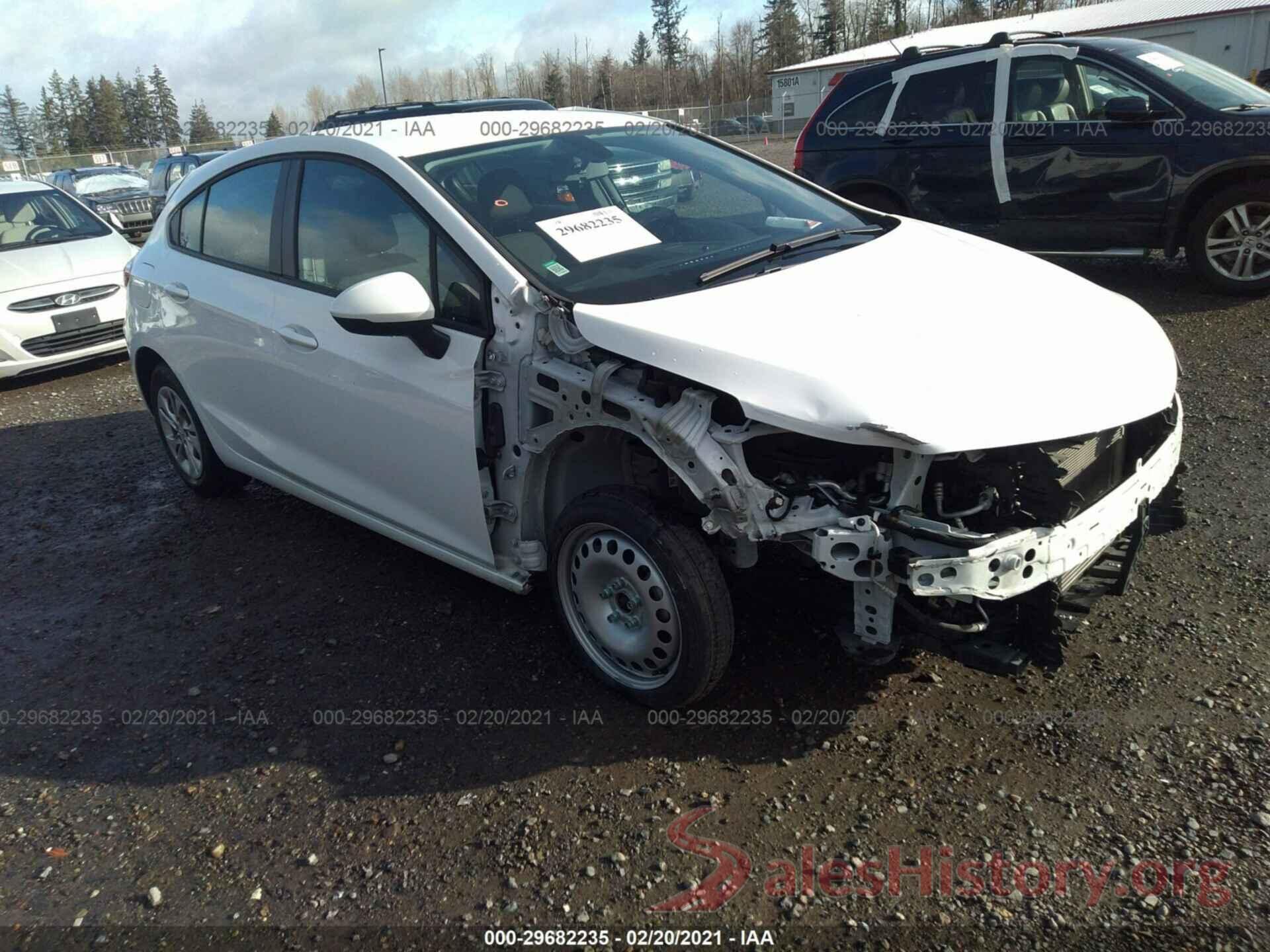 3G1BC6SMXKS585578 2019 CHEVROLET CRUZE