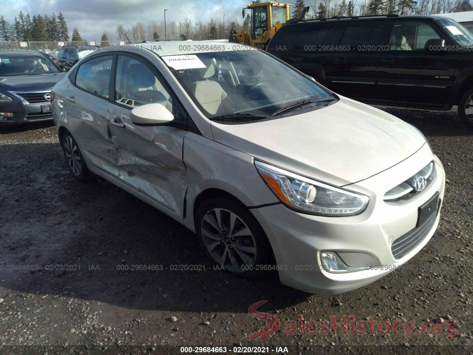 KMHCU4AE5GU079408 2016 HYUNDAI ACCENT