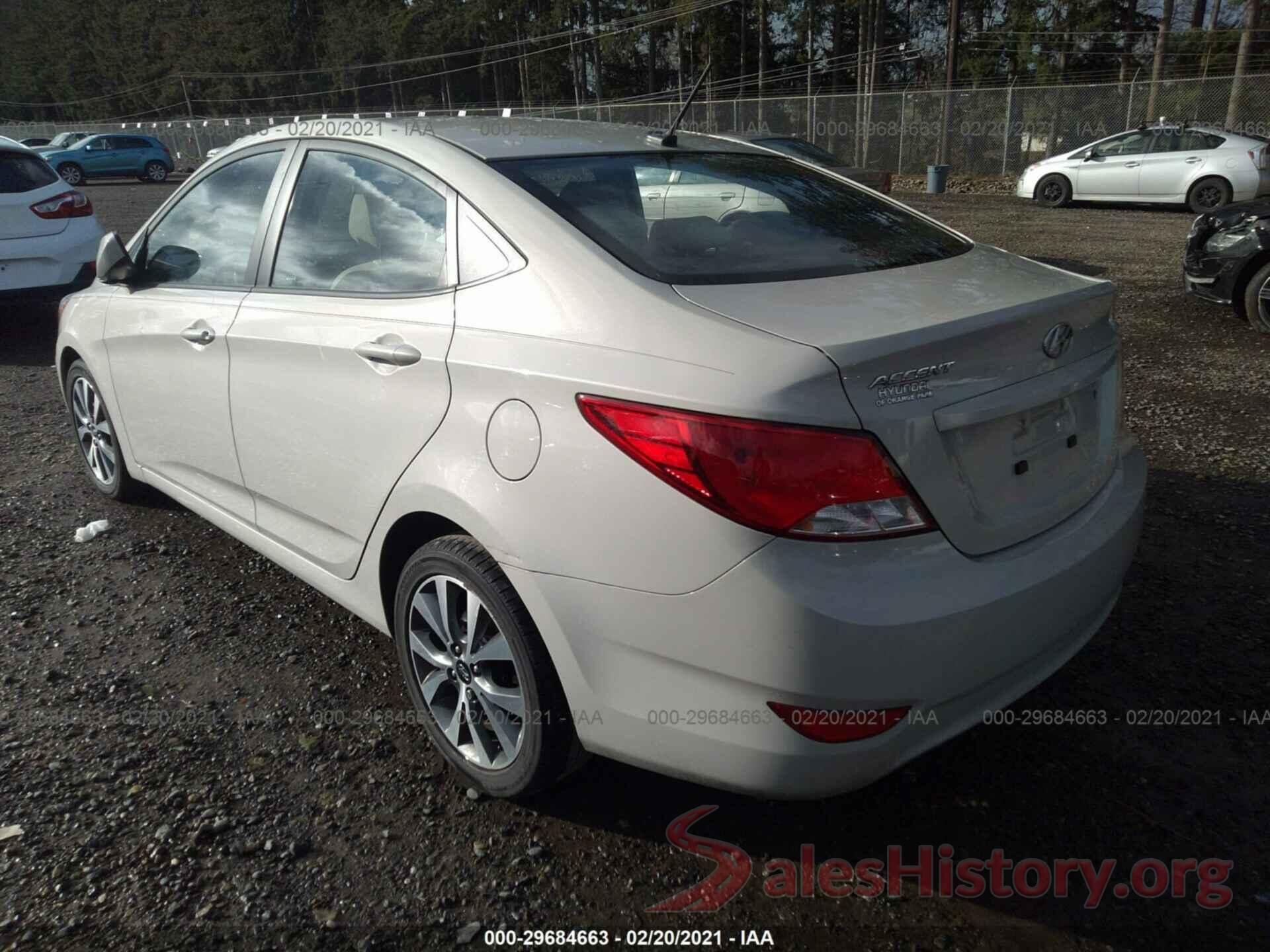 KMHCU4AE5GU079408 2016 HYUNDAI ACCENT