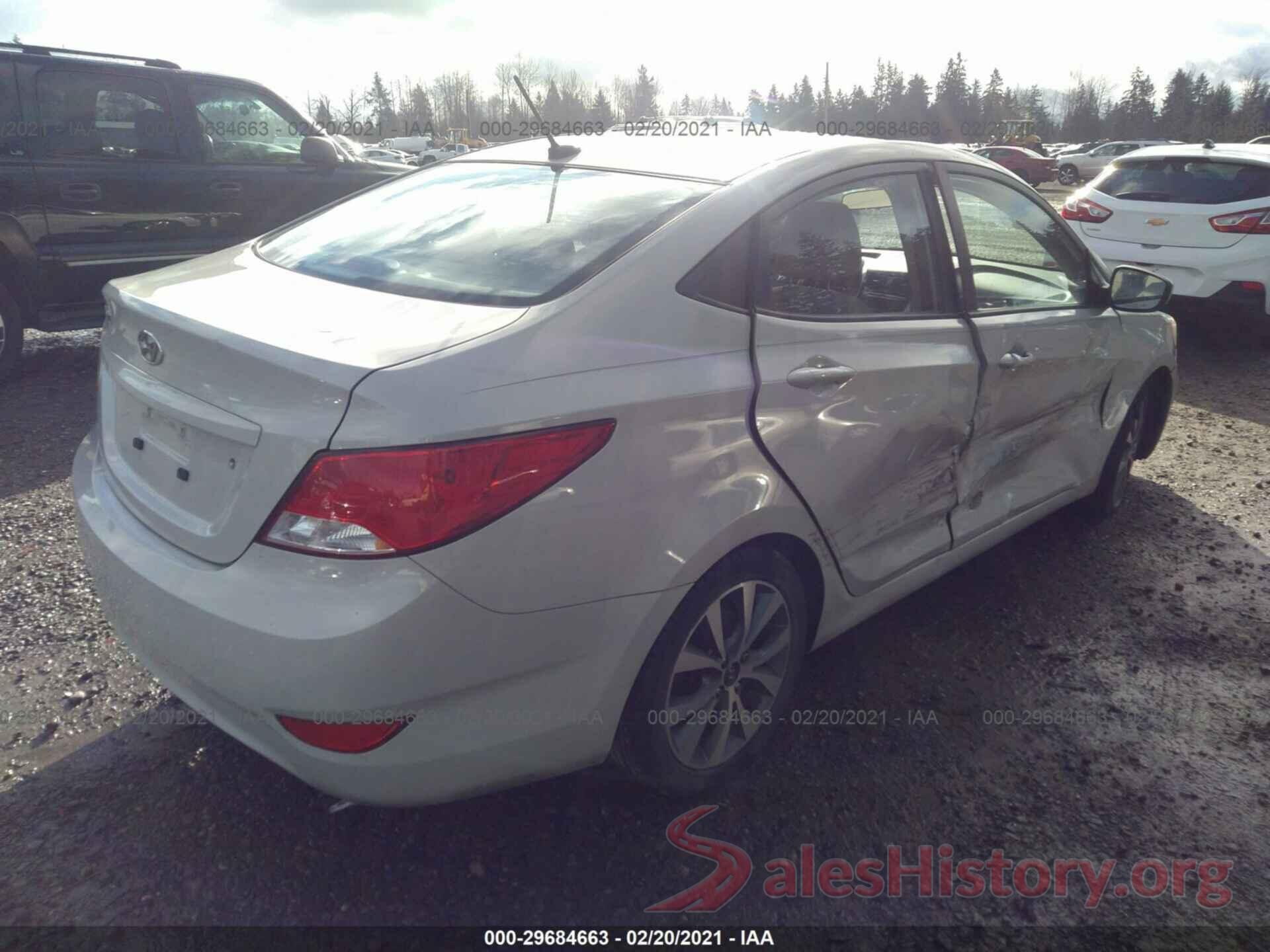 KMHCU4AE5GU079408 2016 HYUNDAI ACCENT