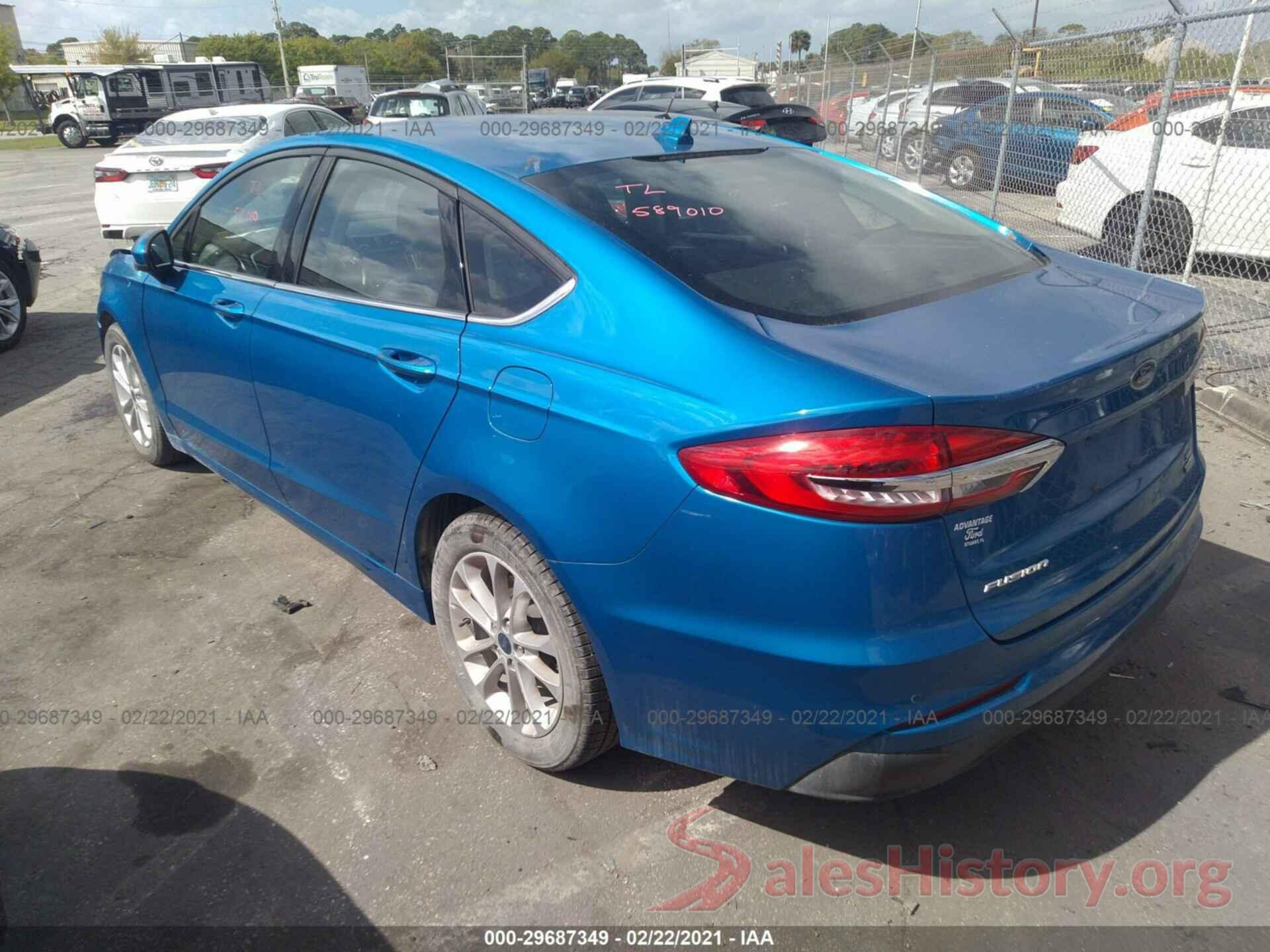 3FA6P0HD7LR161551 2020 FORD FUSION