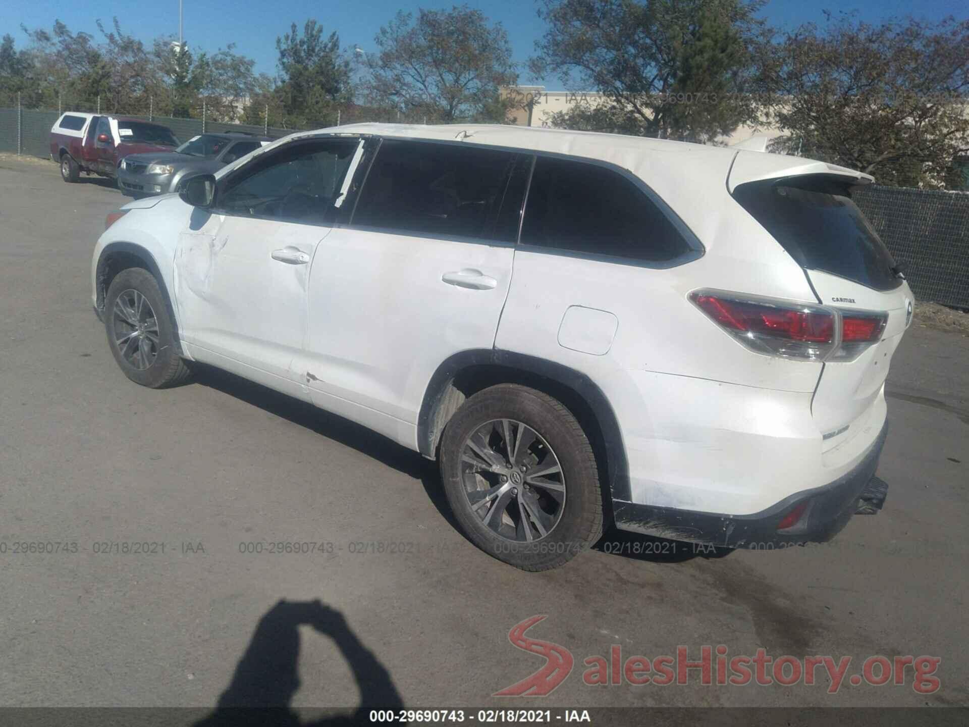 5TDKKRFH7GS162011 2016 TOYOTA HIGHLANDER