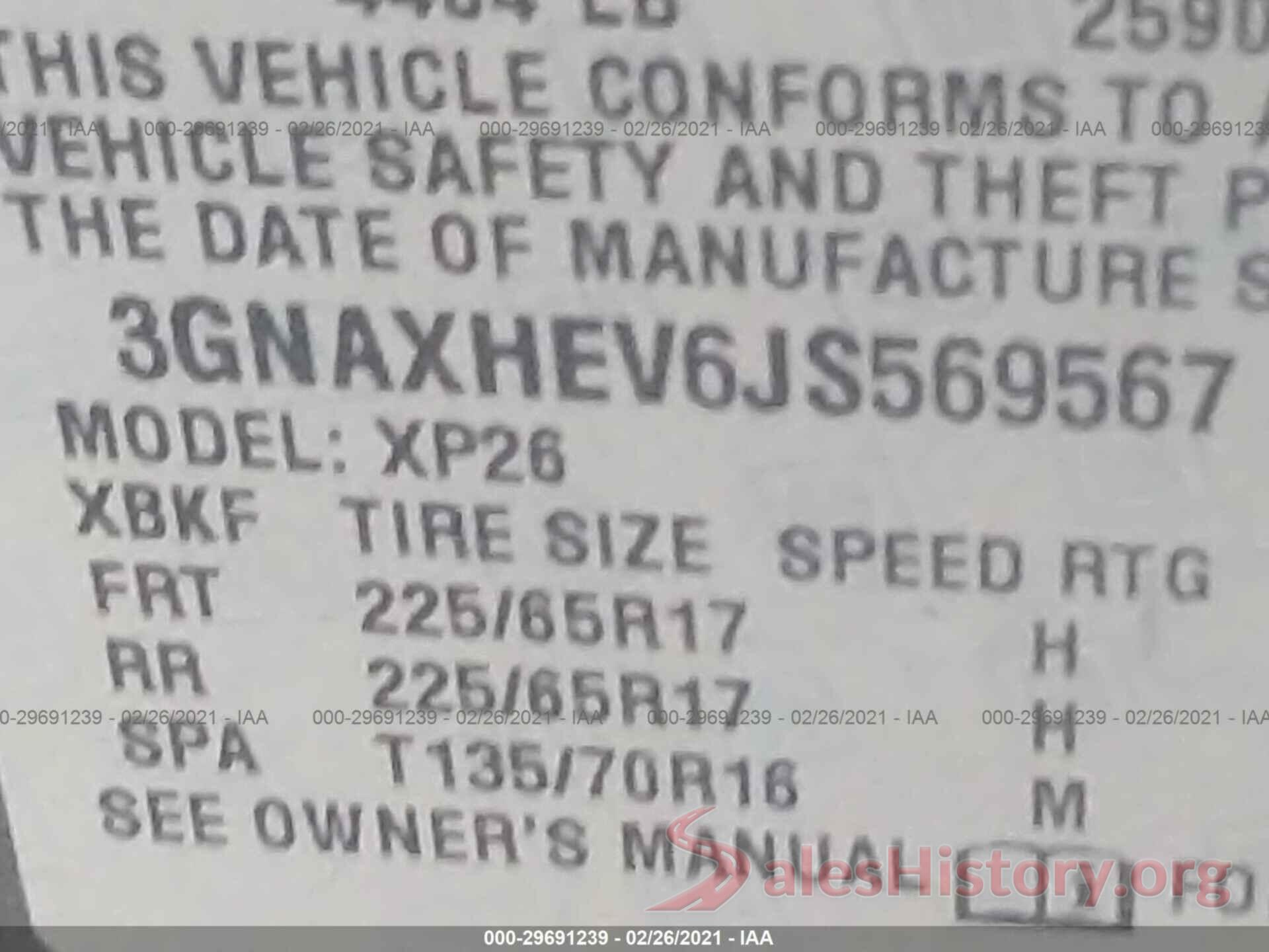 3GNAXHEV6JS569567 2018 CHEVROLET EQUINOX