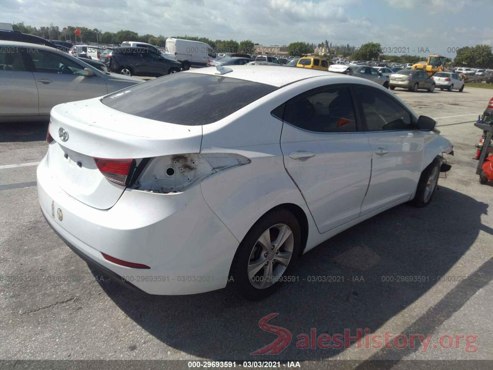 5NPDH4AE0GH677462 2016 HYUNDAI ELANTRA