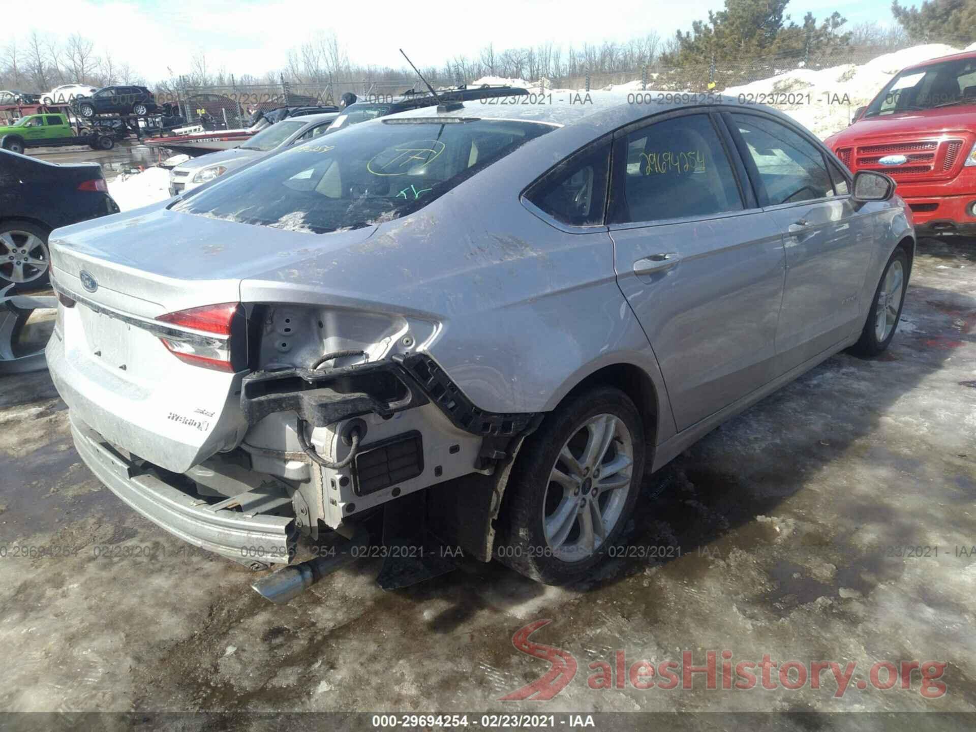 3FA6P0LU6JR173601 2018 FORD FUSION HYBRID