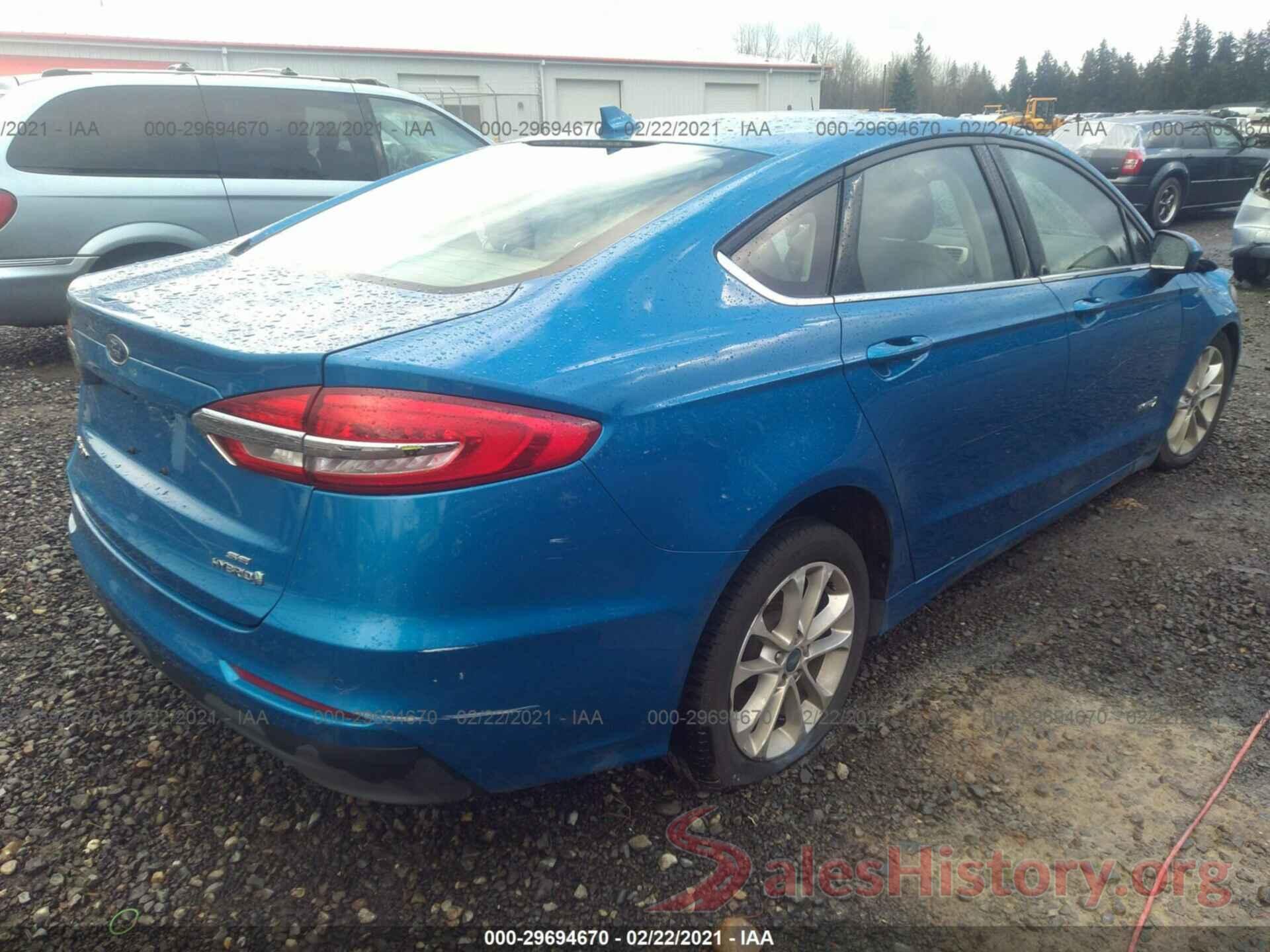 3FA6P0LU7KR206655 2019 FORD FUSION HYBRID