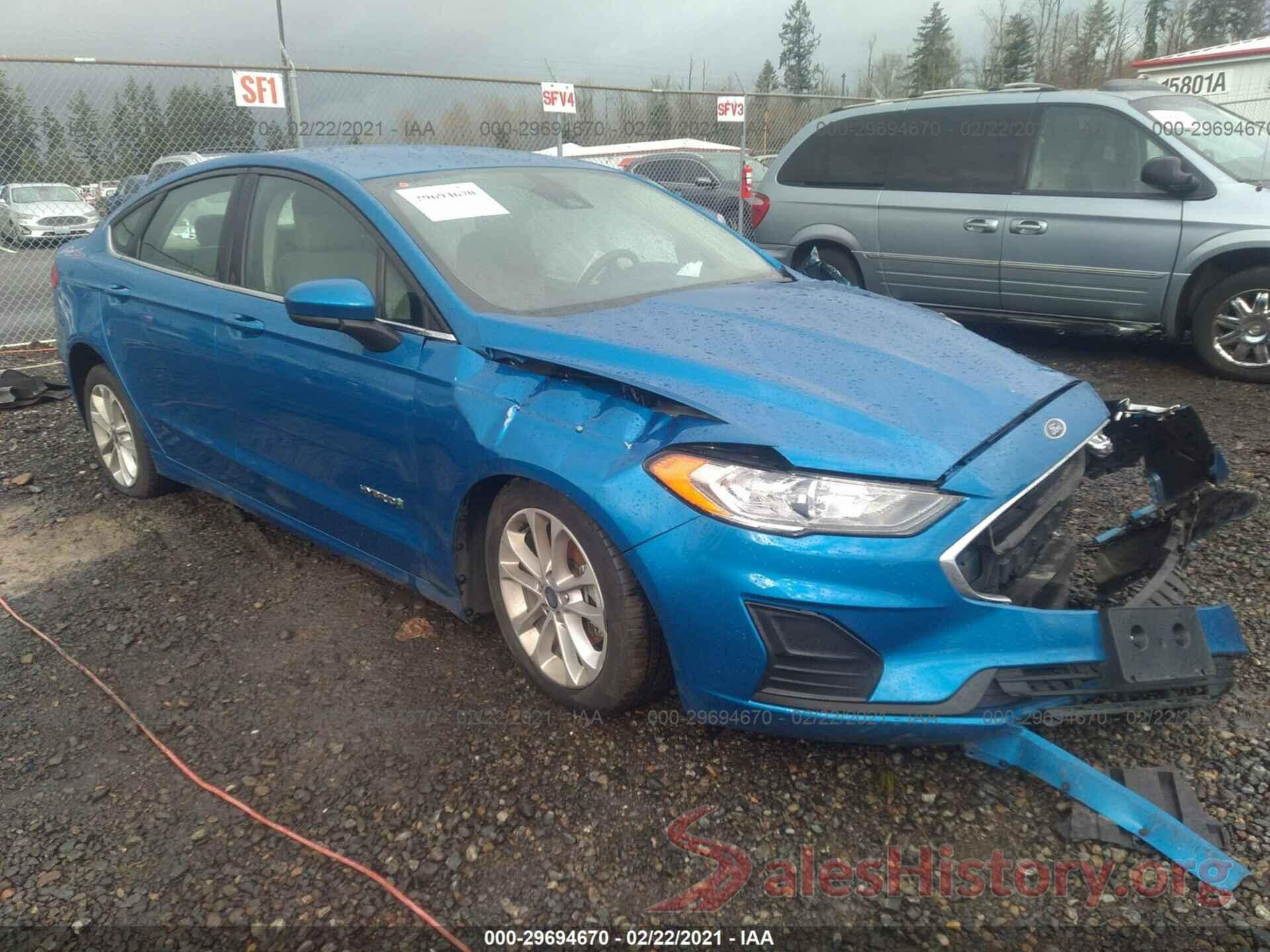 3FA6P0LU7KR206655 2019 FORD FUSION HYBRID