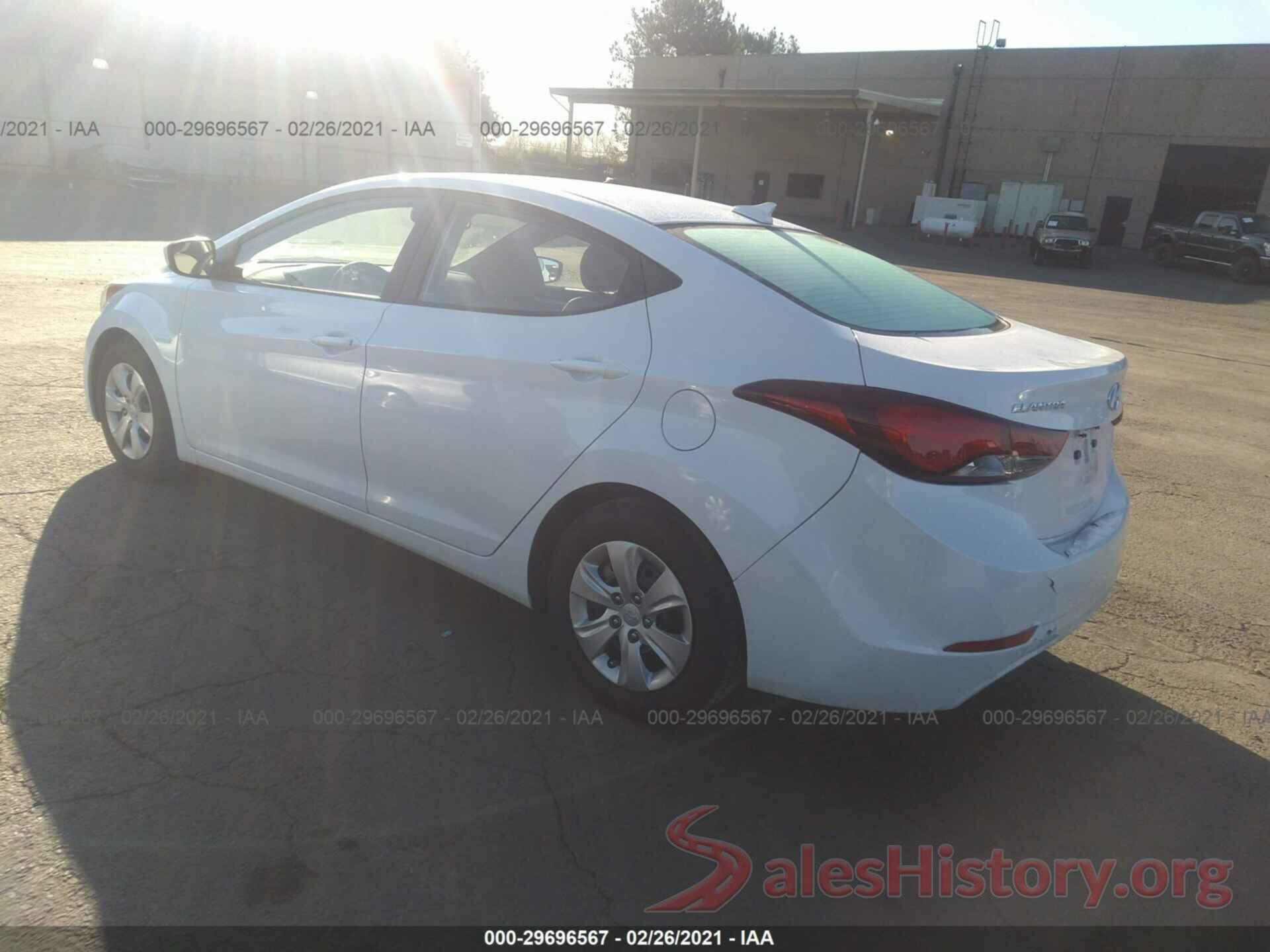 5NPDH4AEXGH763491 2016 HYUNDAI ELANTRA