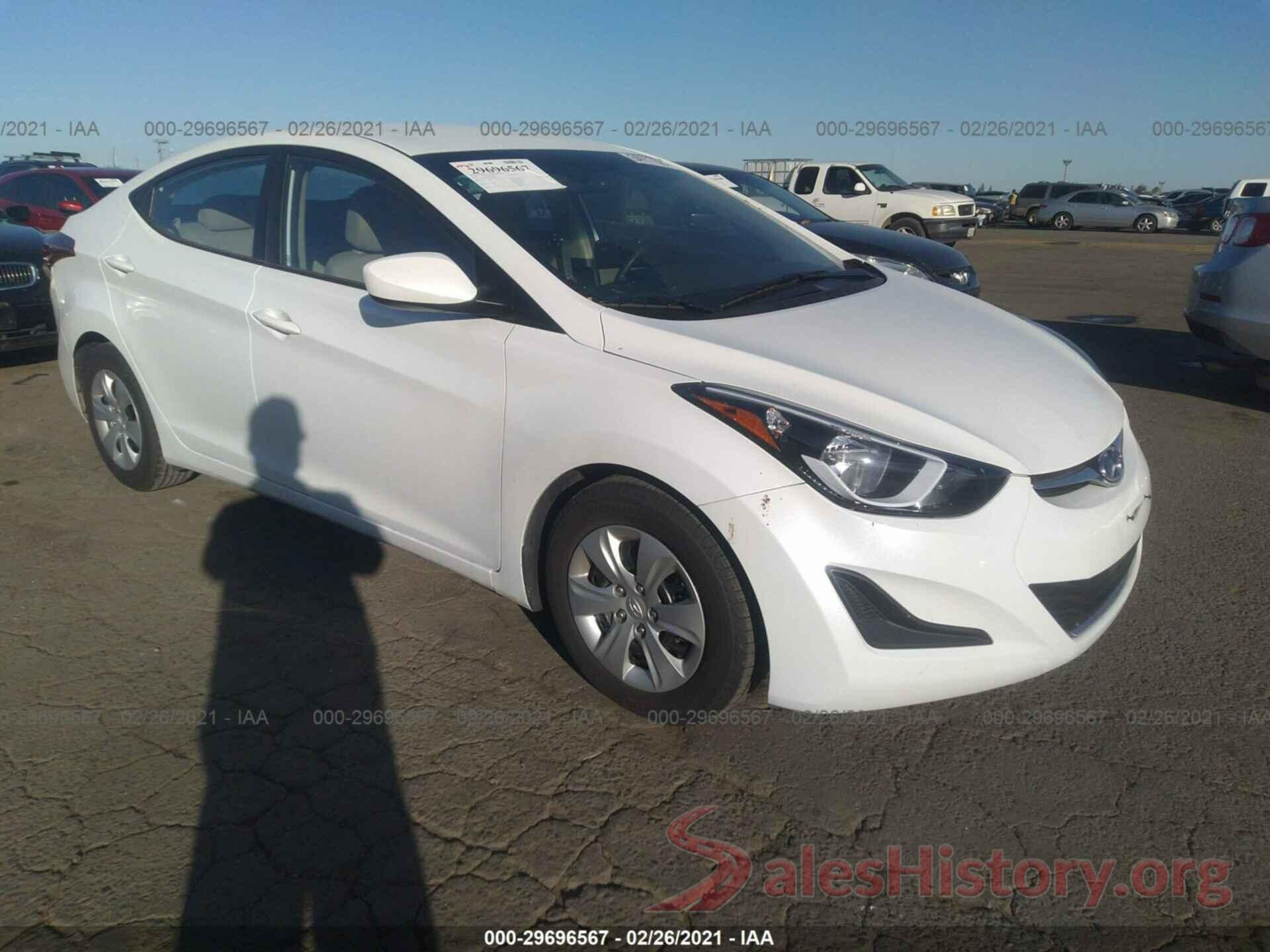 5NPDH4AEXGH763491 2016 HYUNDAI ELANTRA