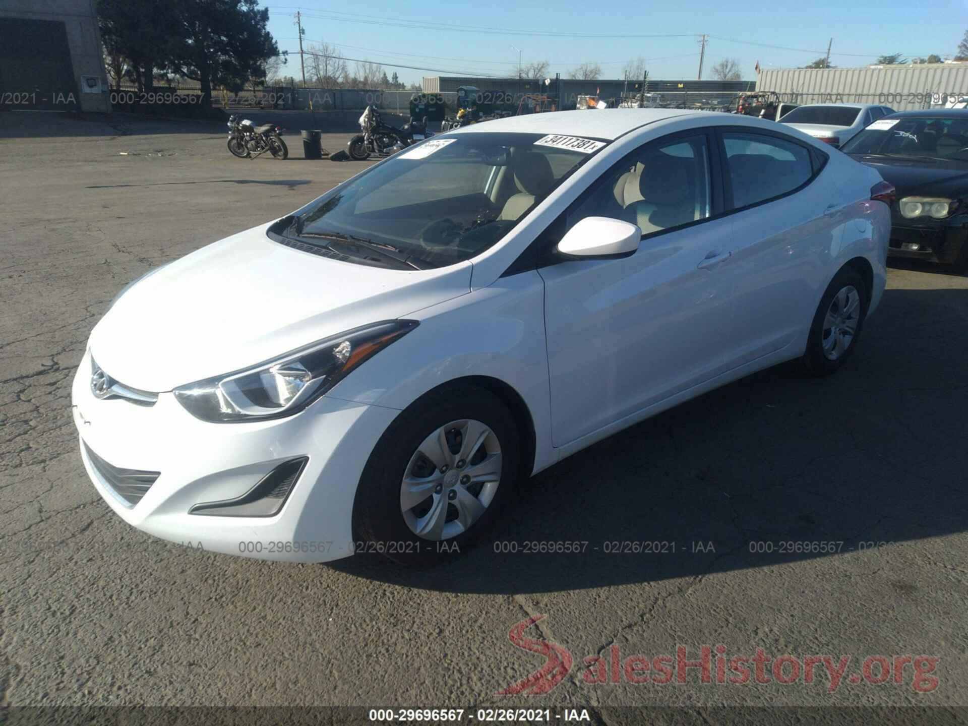 5NPDH4AEXGH763491 2016 HYUNDAI ELANTRA