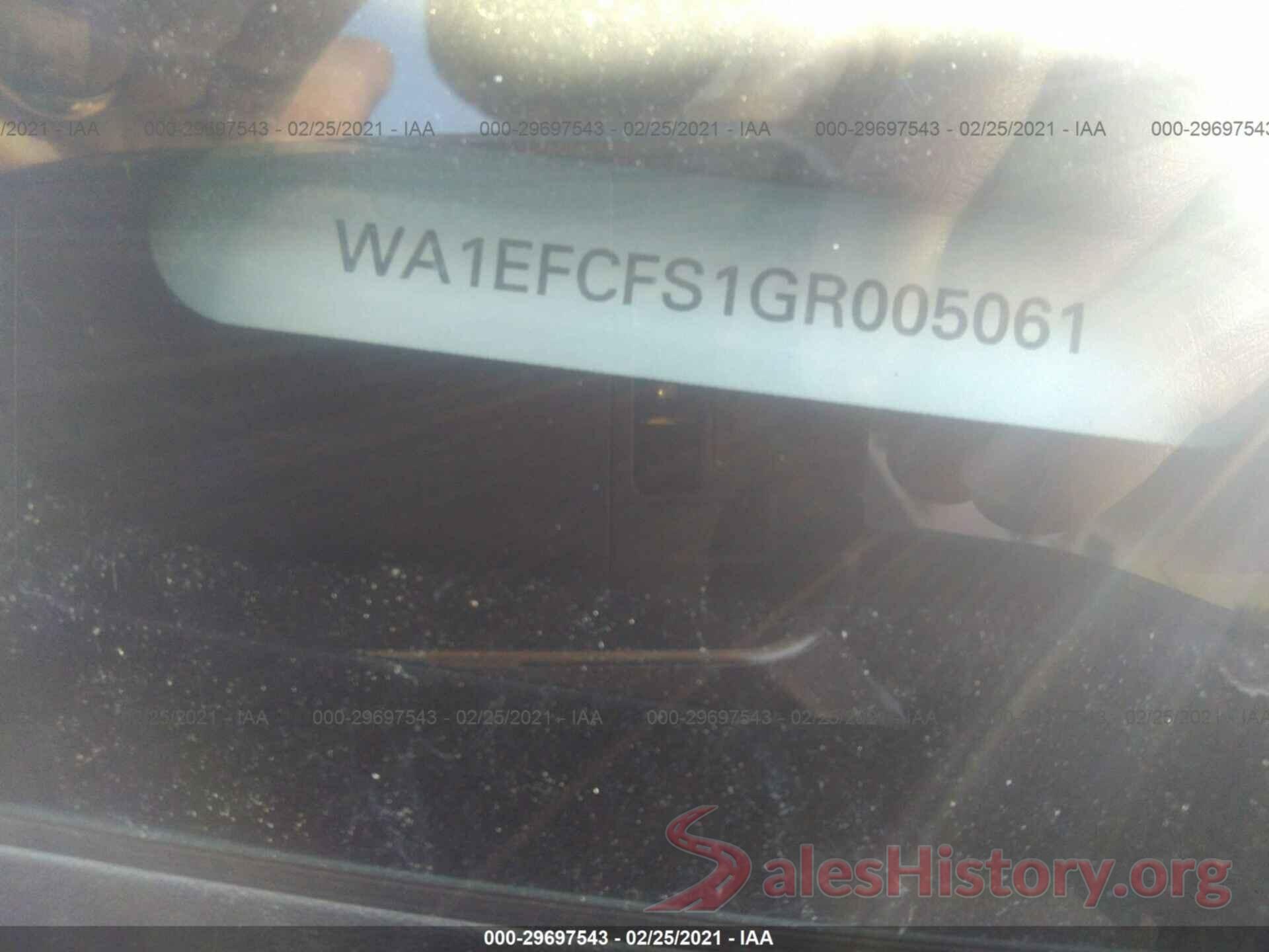 WA1EFCFS1GR005061 2016 AUDI Q3