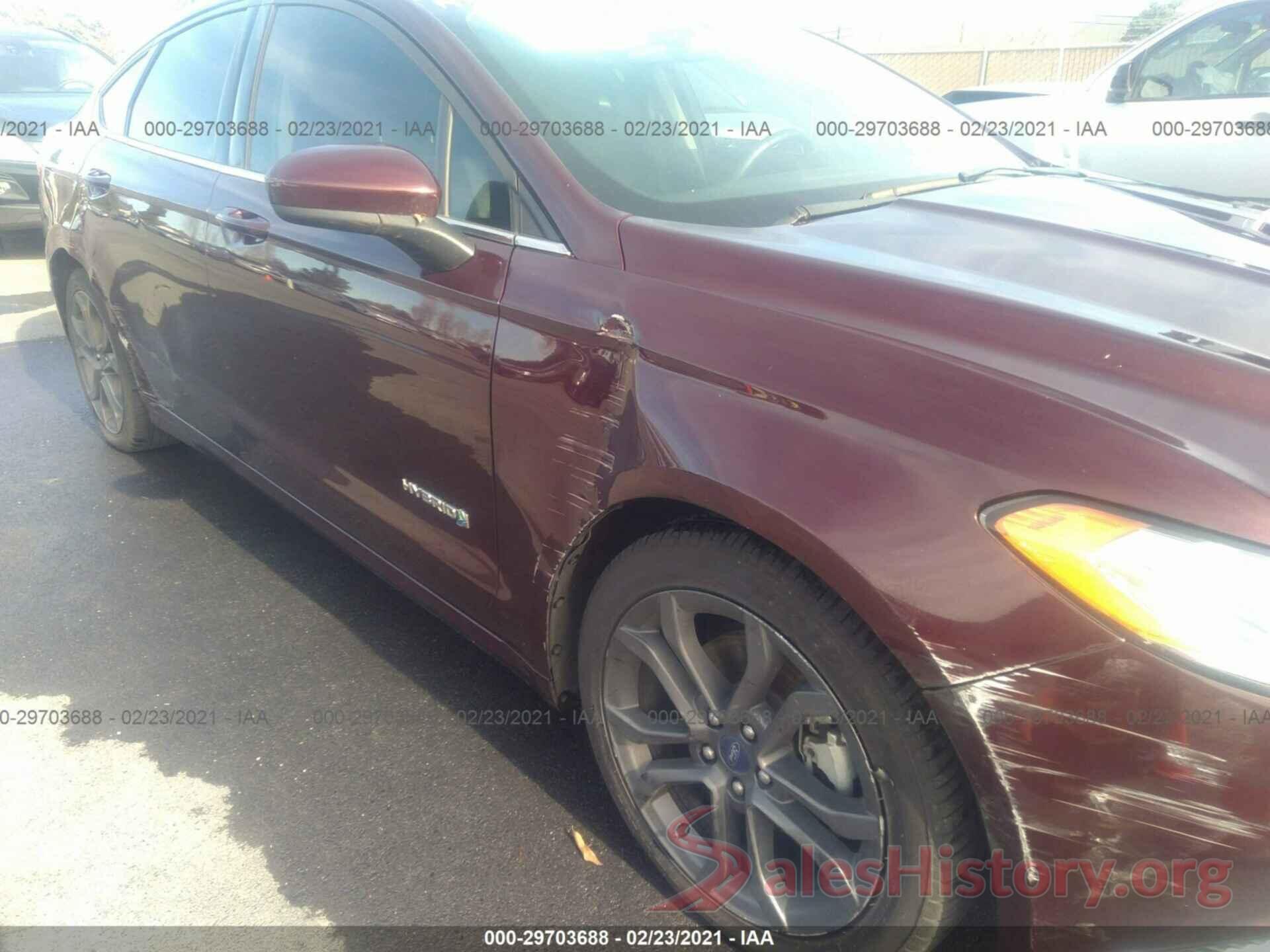 3FA6P0LU2JR167956 2018 FORD FUSION HYBRID