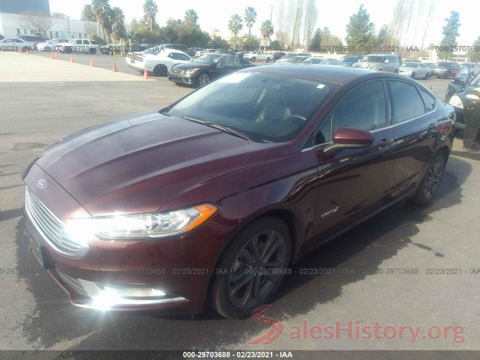 3FA6P0LU2JR167956 2018 FORD FUSION HYBRID