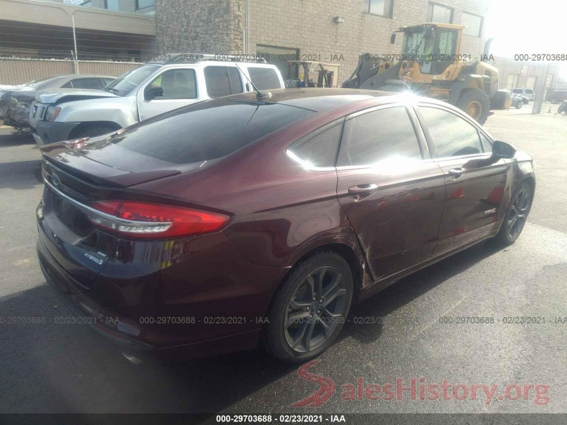 3FA6P0LU2JR167956 2018 FORD FUSION HYBRID