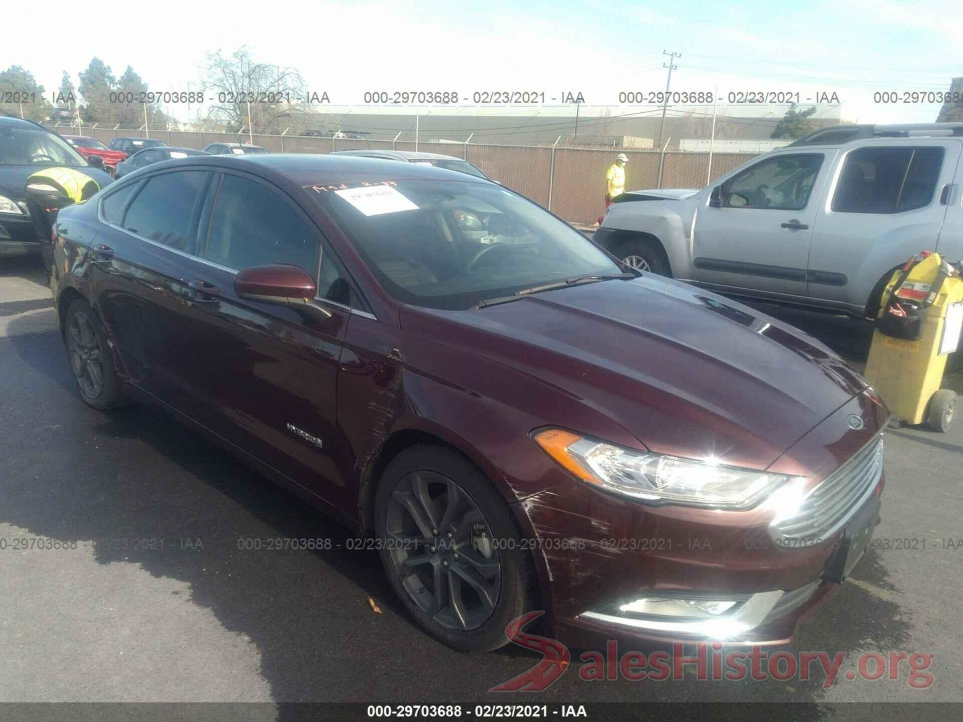 3FA6P0LU2JR167956 2018 FORD FUSION HYBRID