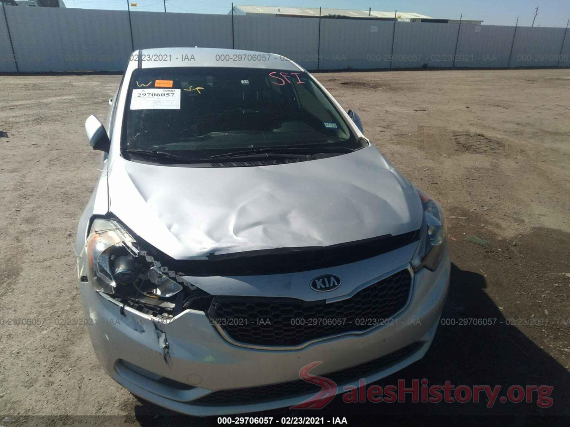 KNAFX4A89G5489414 2016 KIA FORTE