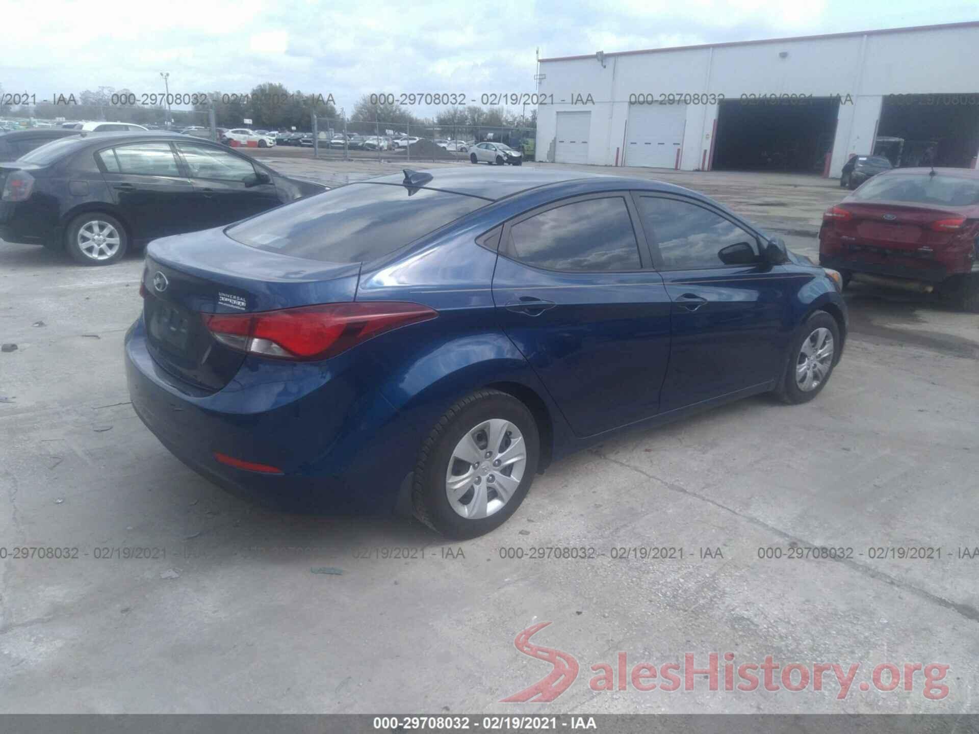 5NPDH4AE1GH671301 2016 HYUNDAI ELANTRA