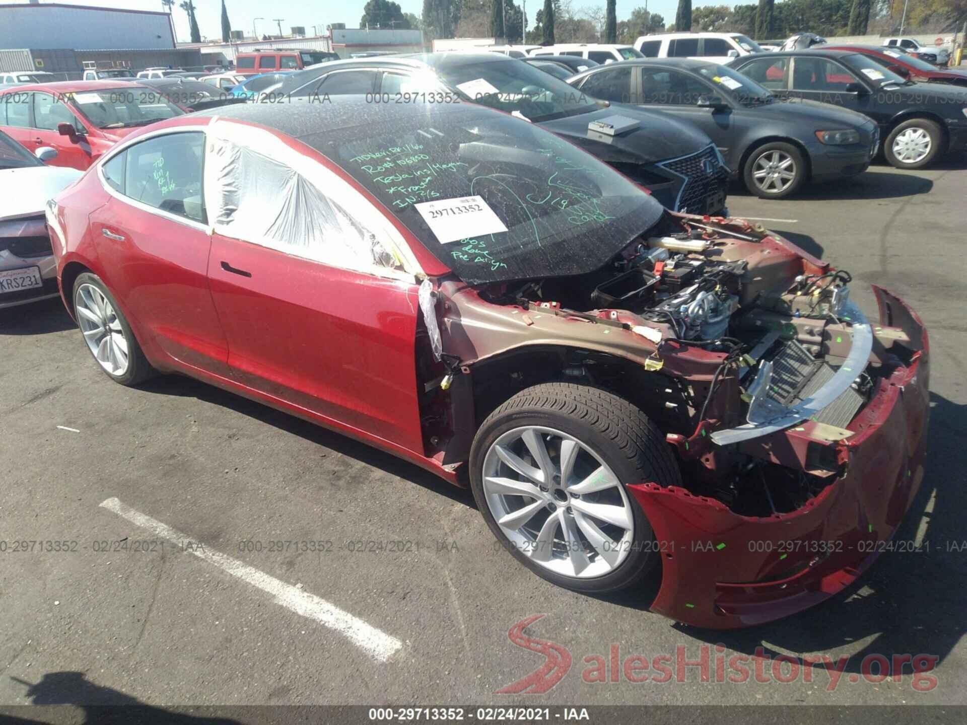 5YJ3E1EA1JF050852 2018 TESLA MODEL 3