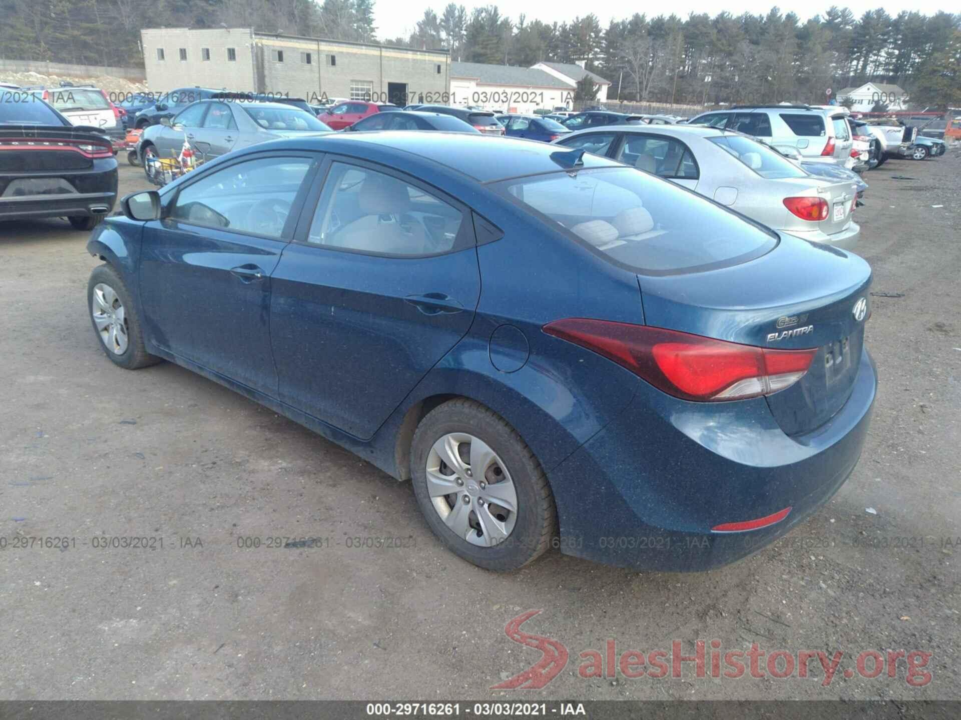 KMHDH4AE1GU599405 2016 HYUNDAI ELANTRA