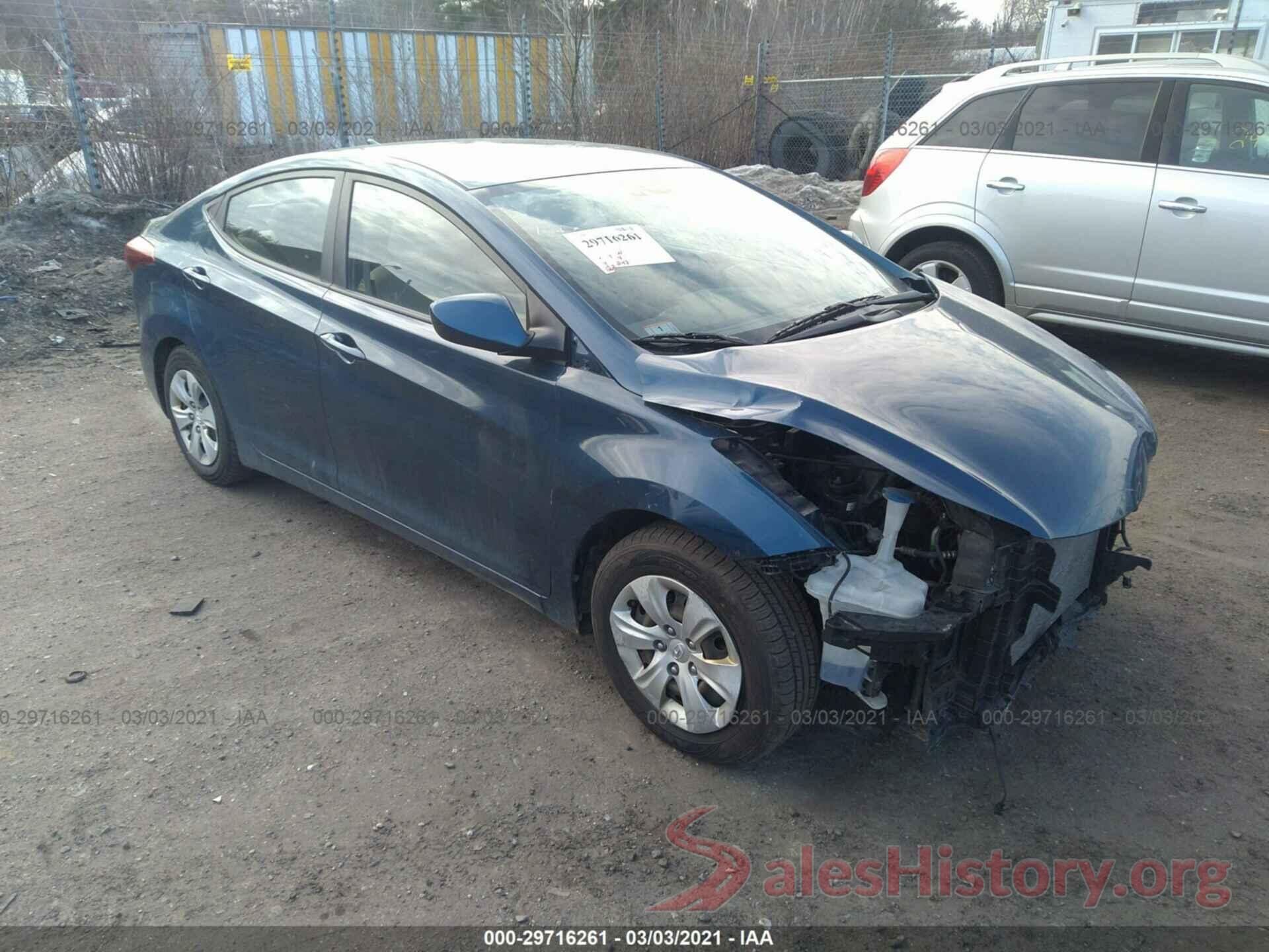 KMHDH4AE1GU599405 2016 HYUNDAI ELANTRA