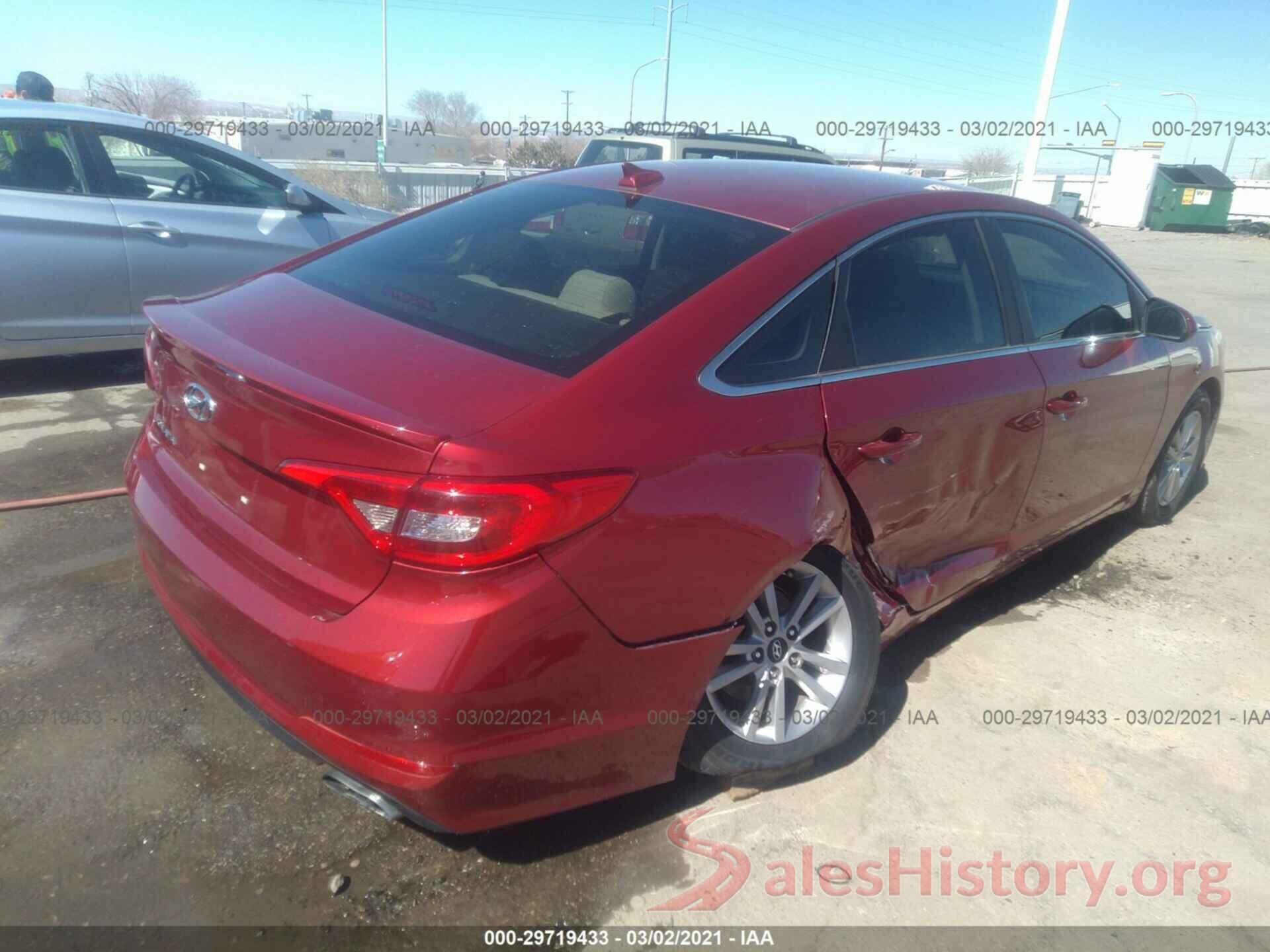 5NPE24AFXGH265404 2016 HYUNDAI SONATA