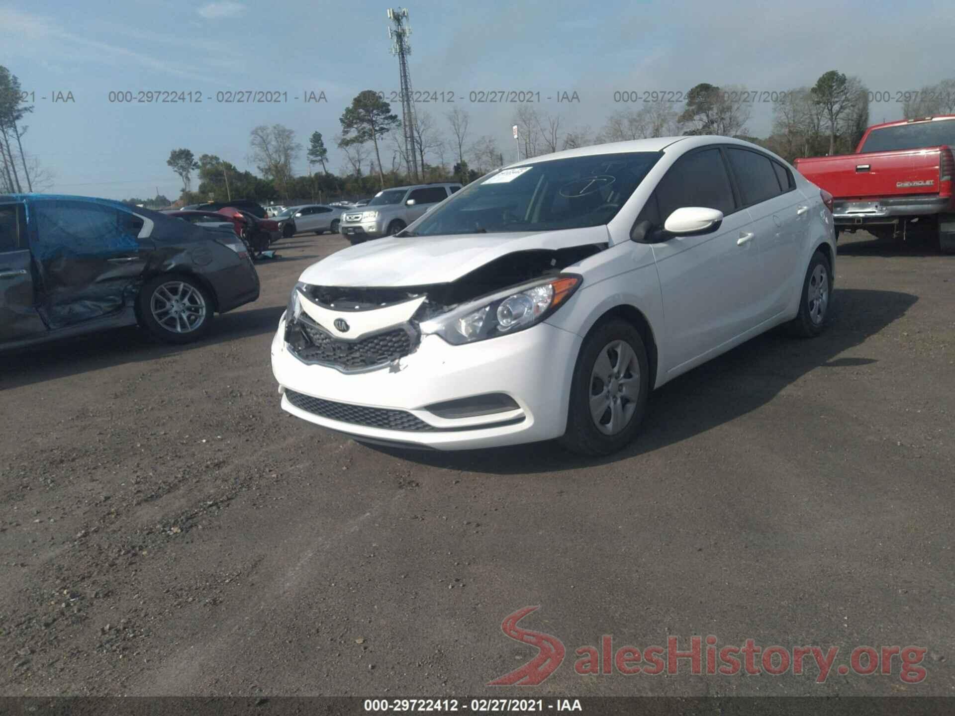 KNAFK4A69G5438847 2016 KIA FORTE