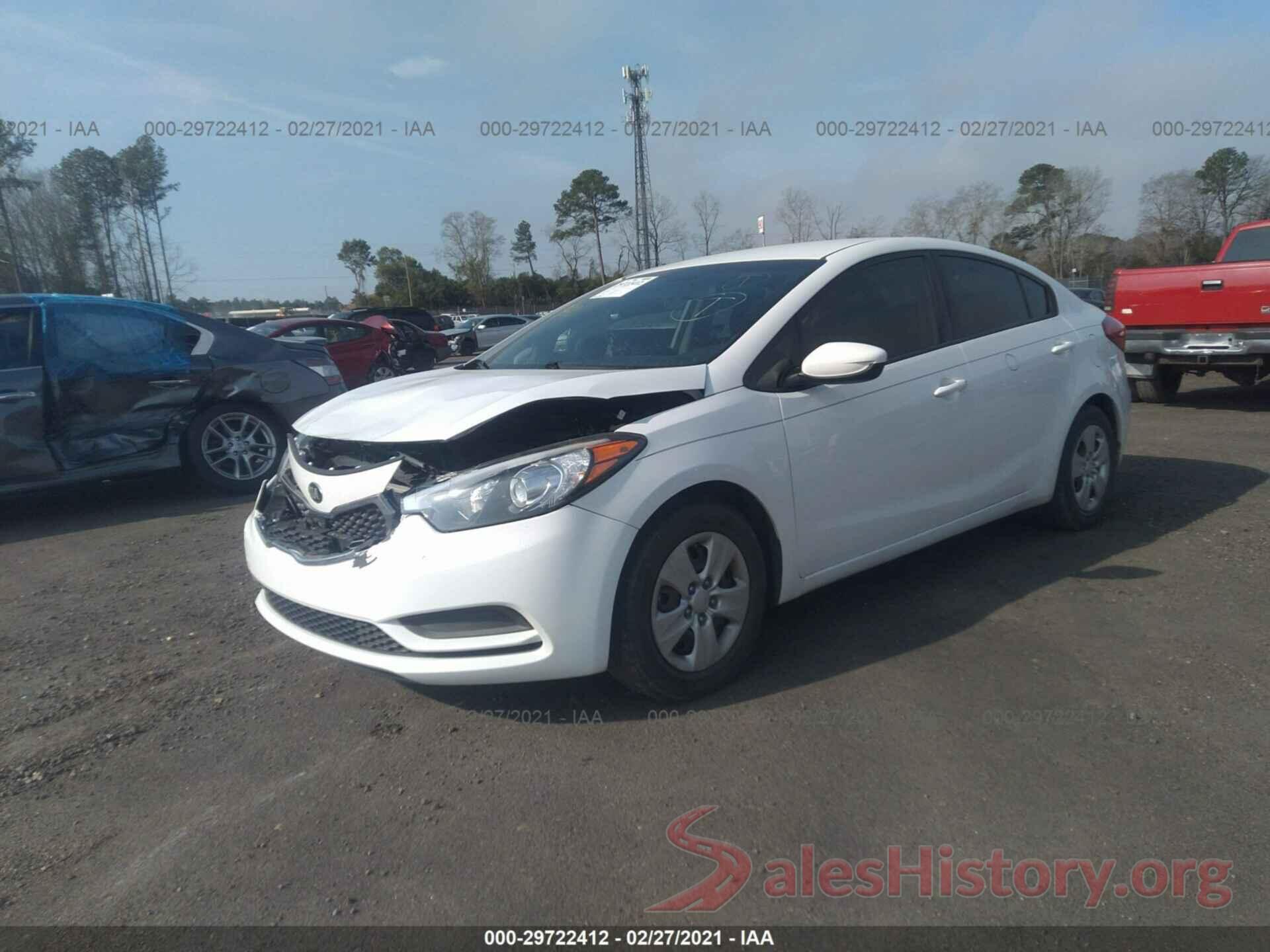 KNAFK4A69G5438847 2016 KIA FORTE