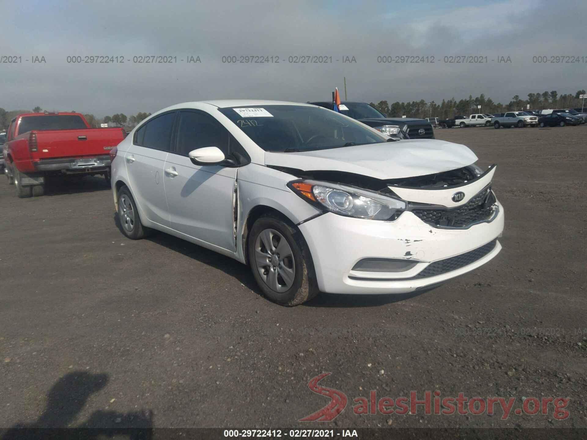 KNAFK4A69G5438847 2016 KIA FORTE