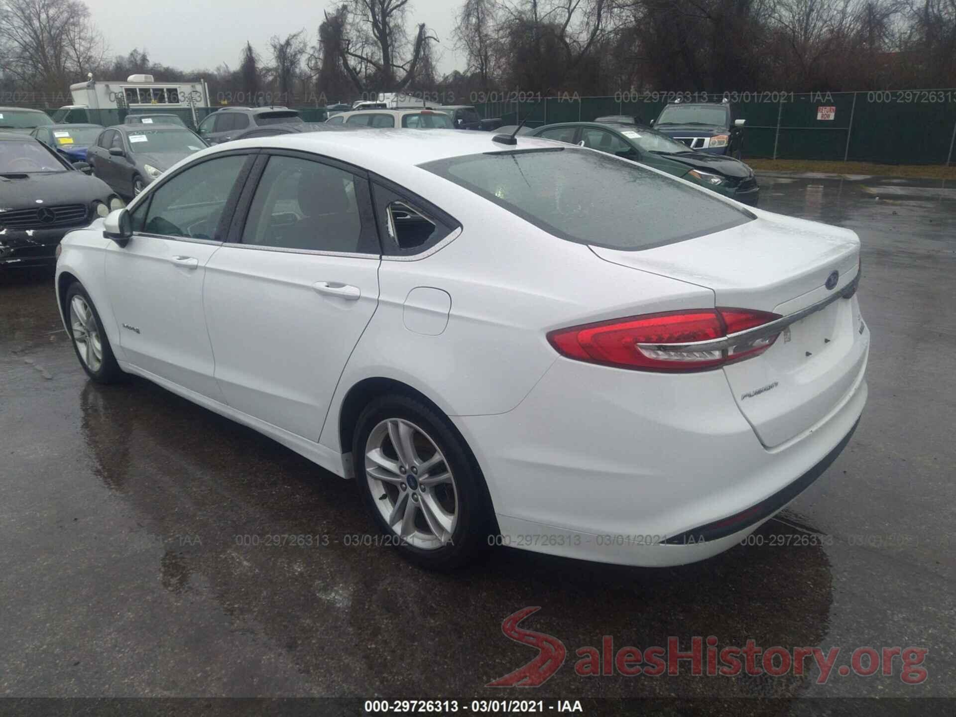 3FA6P0LU1JR214183 2018 FORD FUSION HYBRID