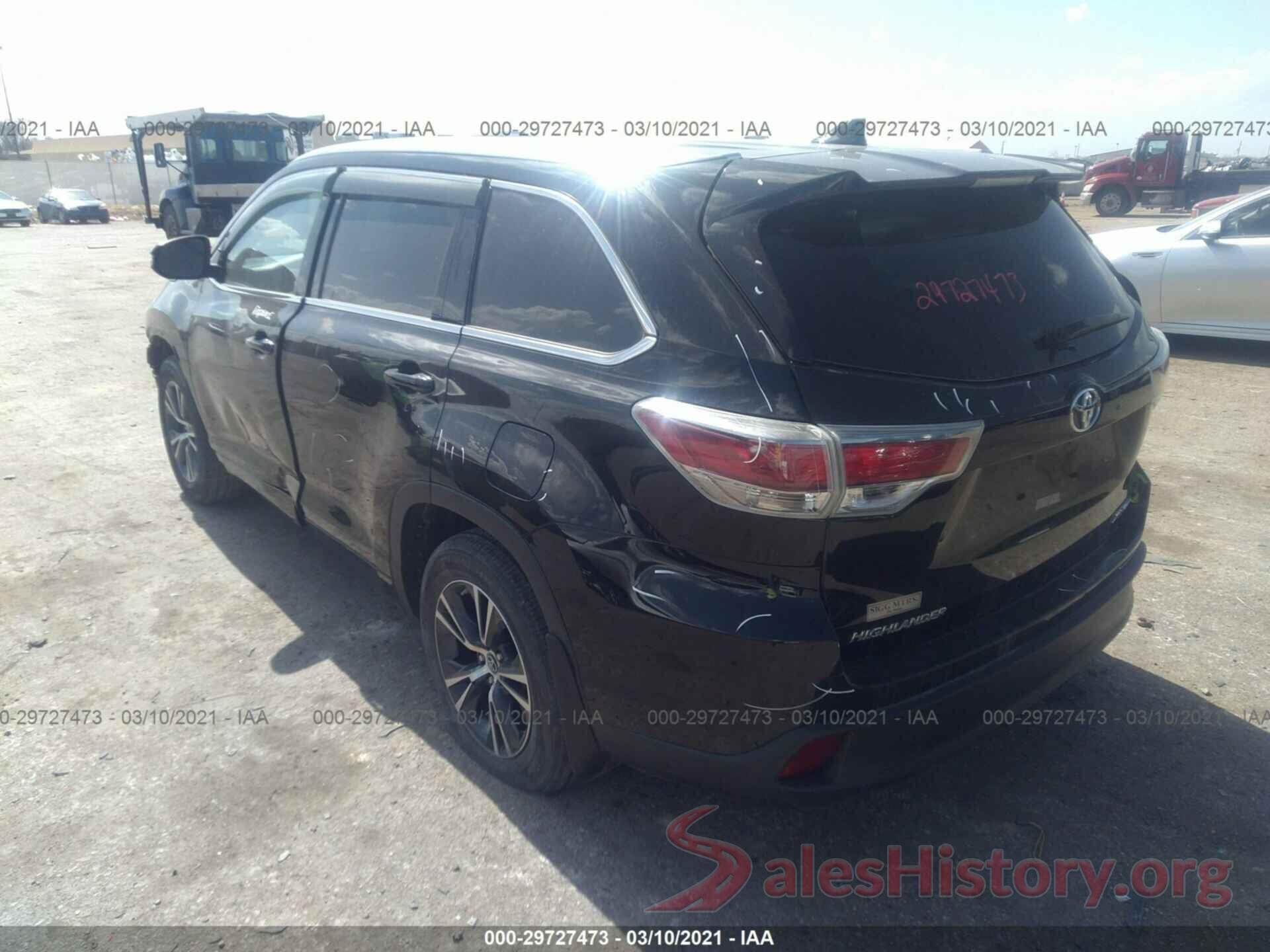 5TDJKRFH8GS342688 2016 TOYOTA HIGHLANDER