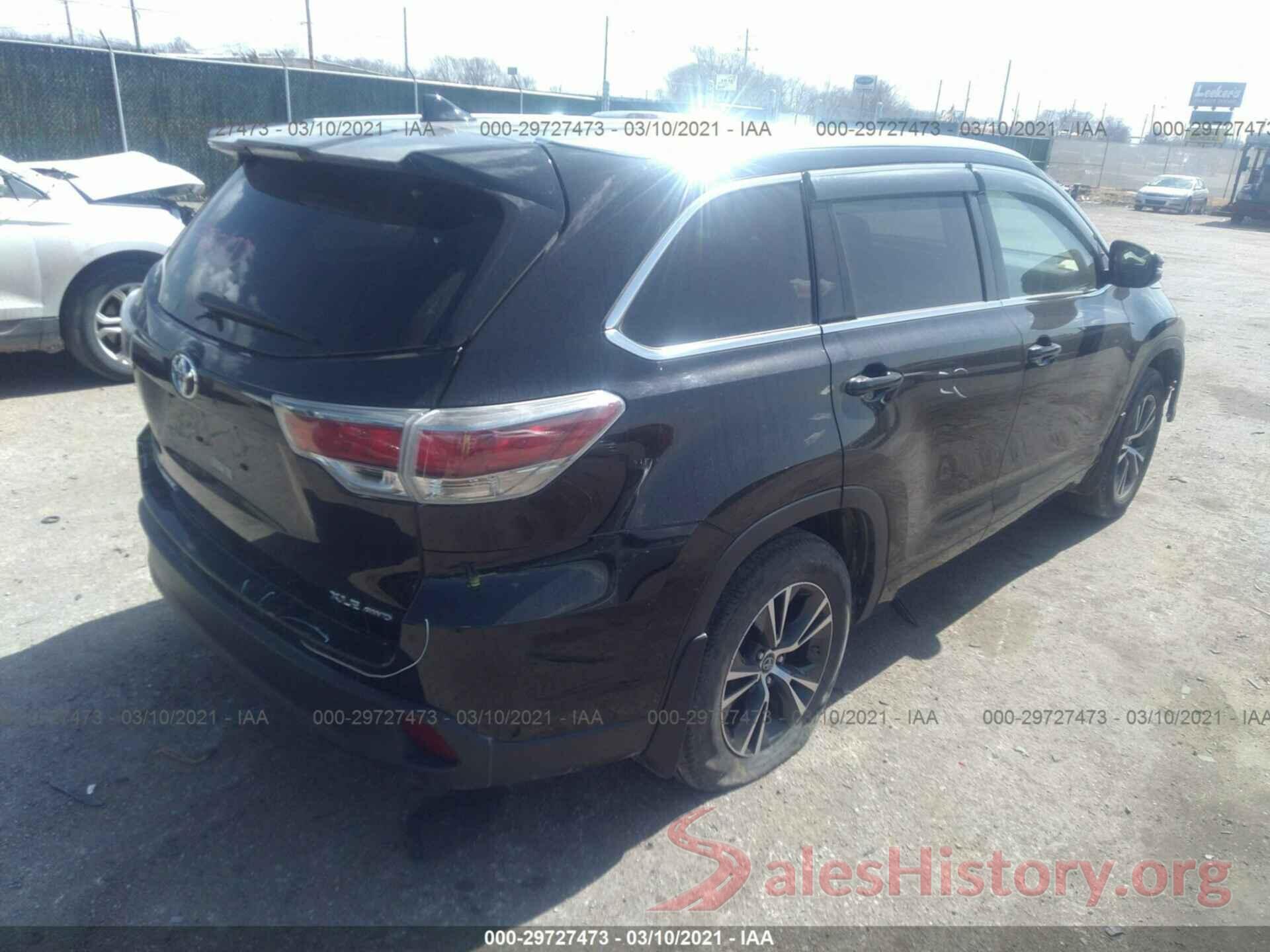 5TDJKRFH8GS342688 2016 TOYOTA HIGHLANDER