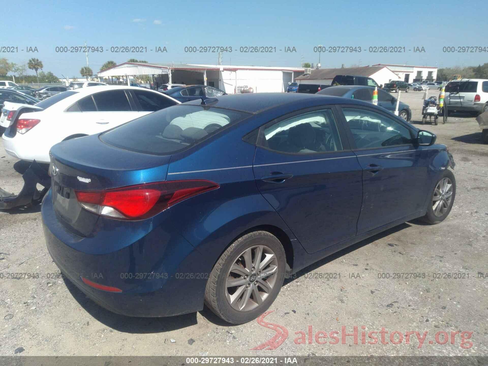 5NPDH4AE7GH717343 2016 HYUNDAI ELANTRA