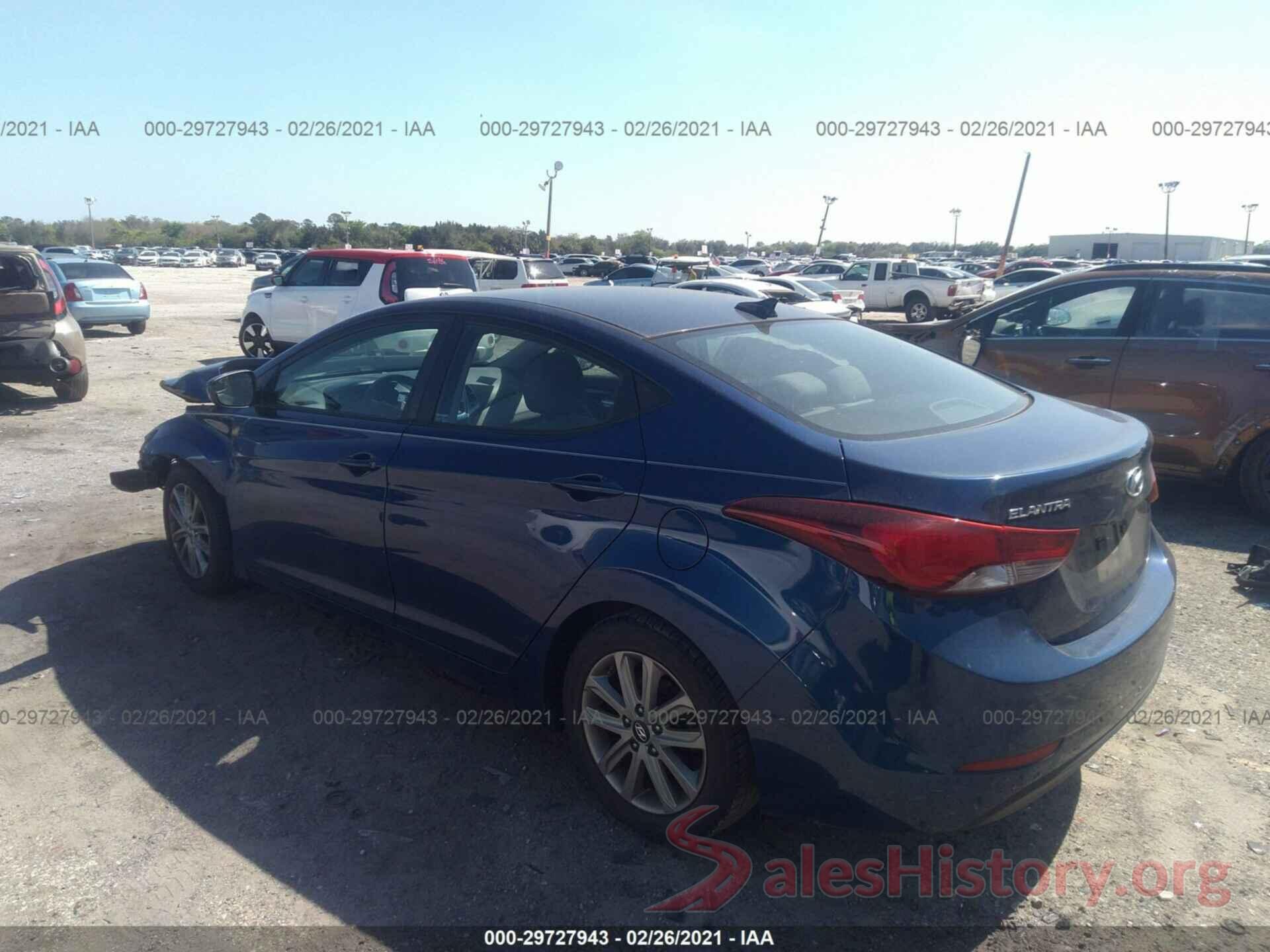 5NPDH4AE7GH717343 2016 HYUNDAI ELANTRA