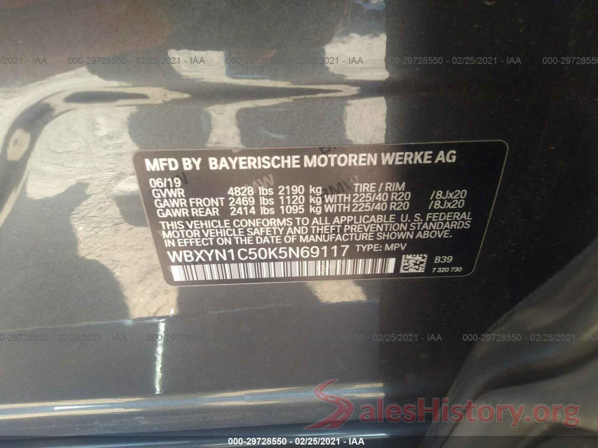 WBXYN1C50K5N69117 2019 BMW X2