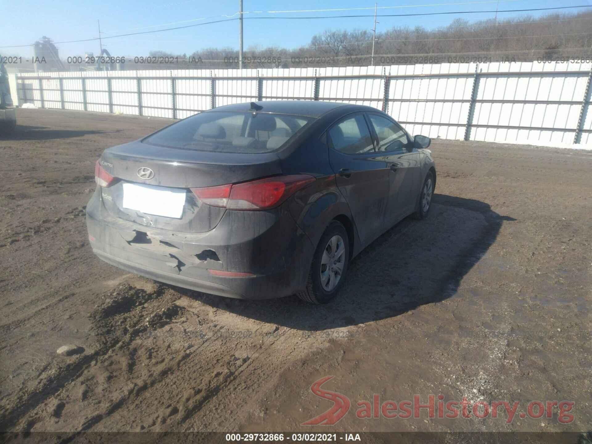 KMHDH4AE1GU517074 2016 HYUNDAI ELANTRA