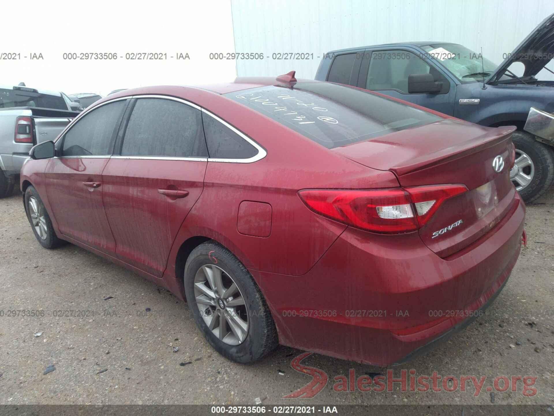 5NPE24AF8GH326717 2016 HYUNDAI SONATA