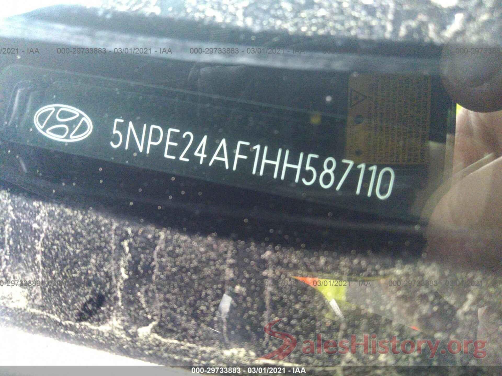 5NPE24AF1HH587110 2017 HYUNDAI SONATA