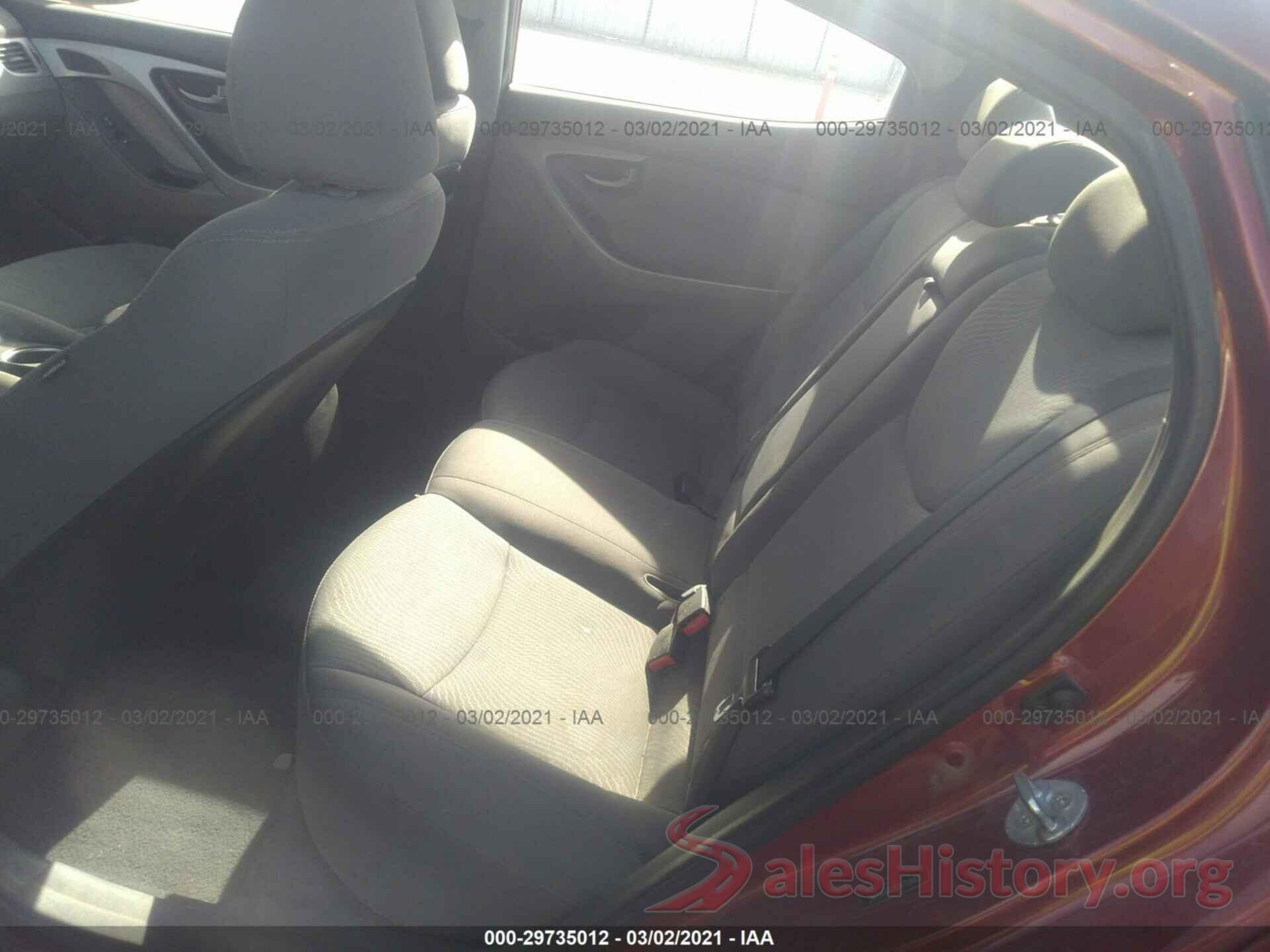 5NPDH4AE8GH709865 2016 HYUNDAI ELANTRA