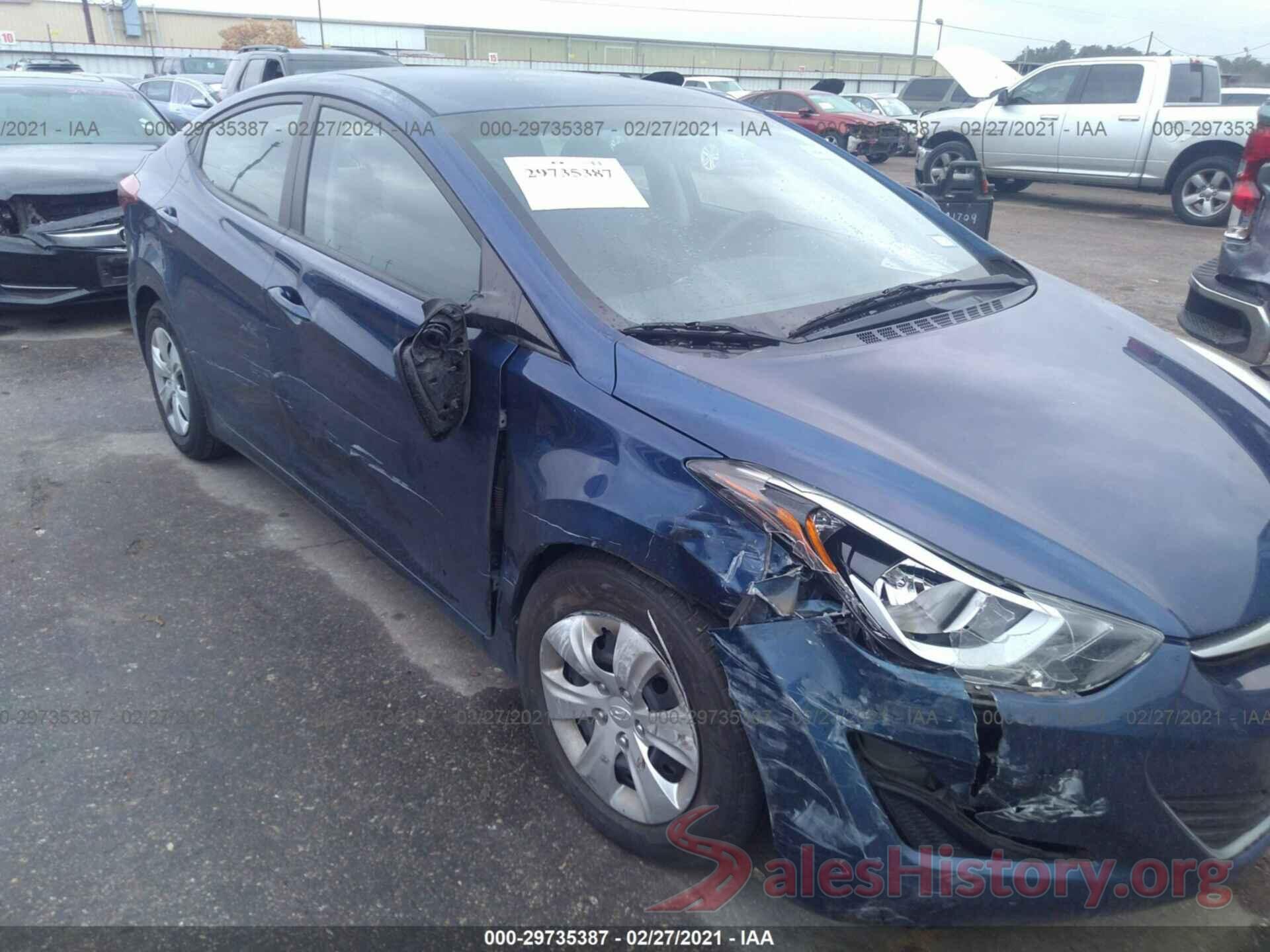 5NPDH4AE7GH756854 2016 HYUNDAI ELANTRA