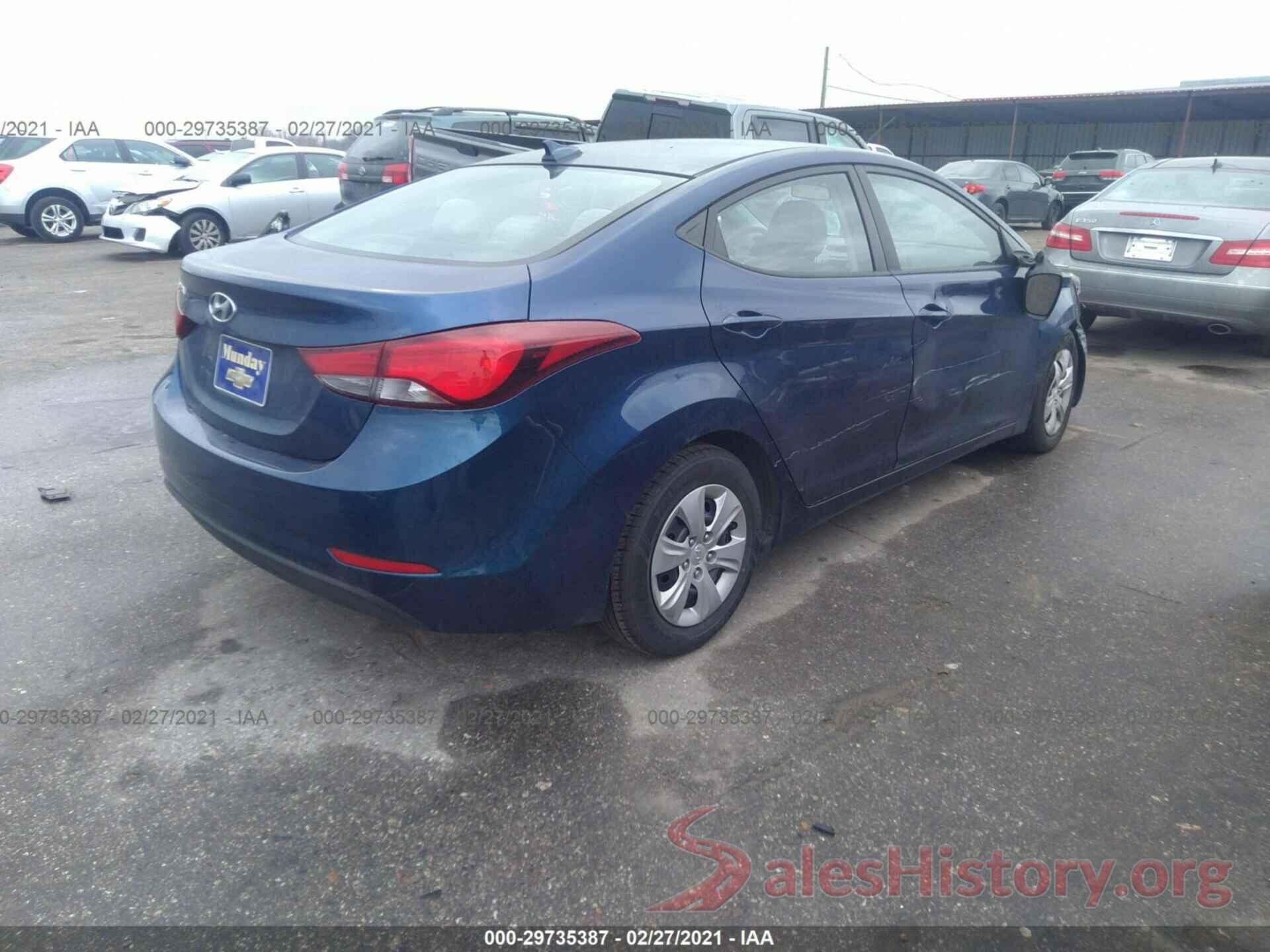 5NPDH4AE7GH756854 2016 HYUNDAI ELANTRA