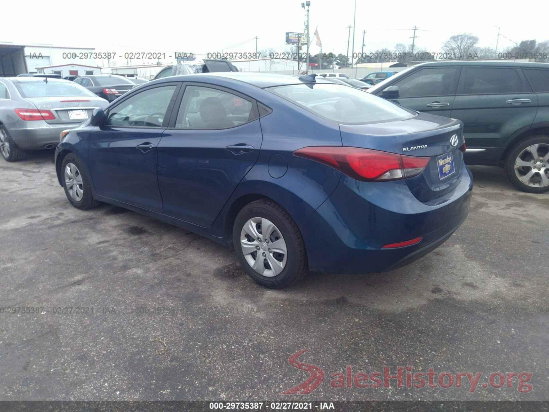 5NPDH4AE7GH756854 2016 HYUNDAI ELANTRA